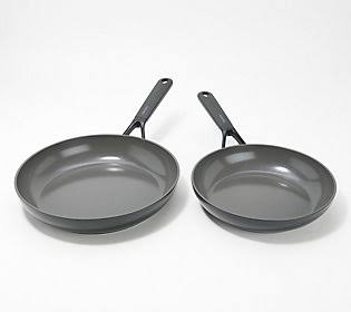 GreenPan Simmerlite Nonstick 9.5 u0026 11Fry Pan Set ,Black