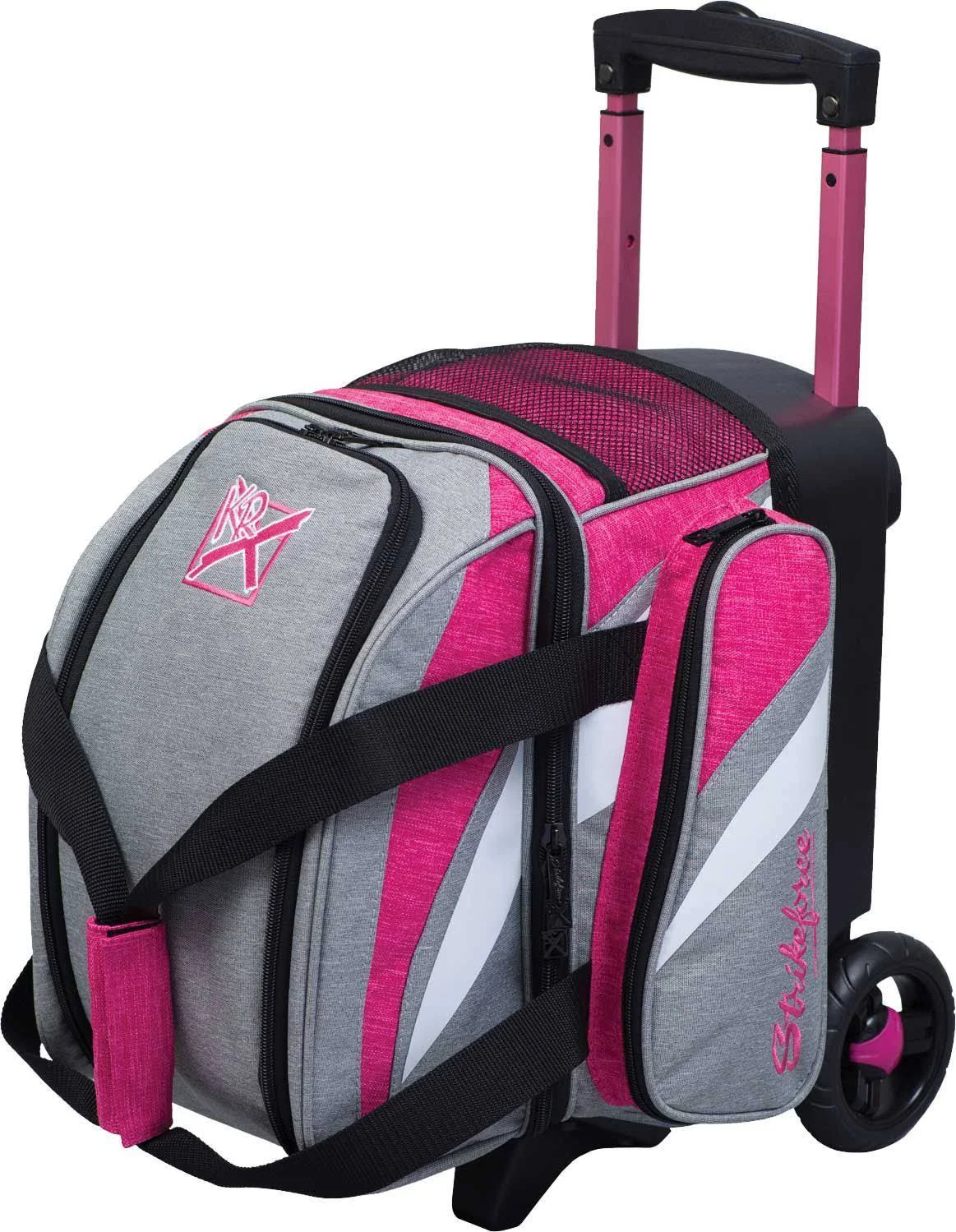 KR Strikeforce Bowling Cruiser Single Bowling Ball Roller Bag (Stone/Pink)