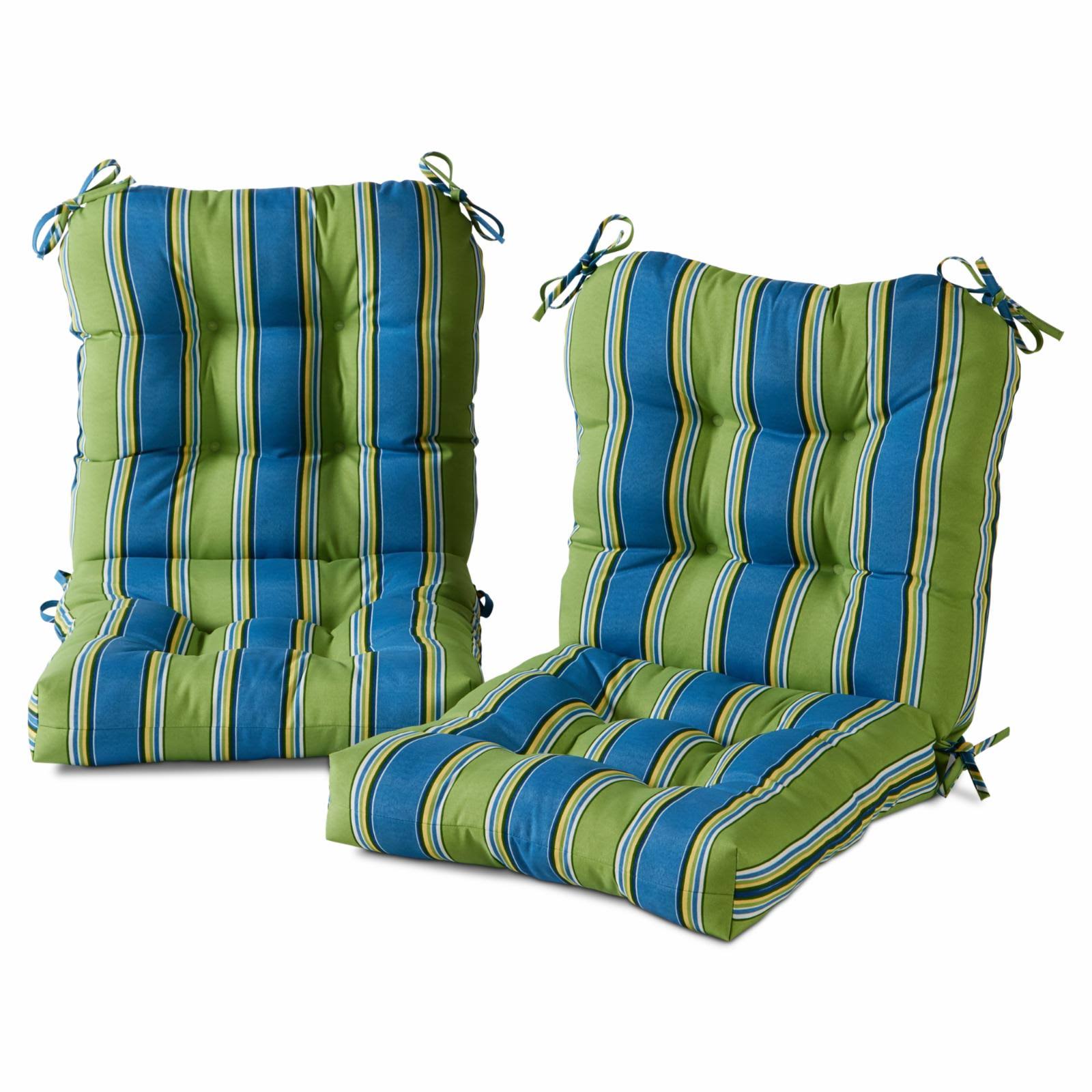 Cayman Stripe 21-Inch x 42-Inch Outdoor Chair Cushion (Set of 2)