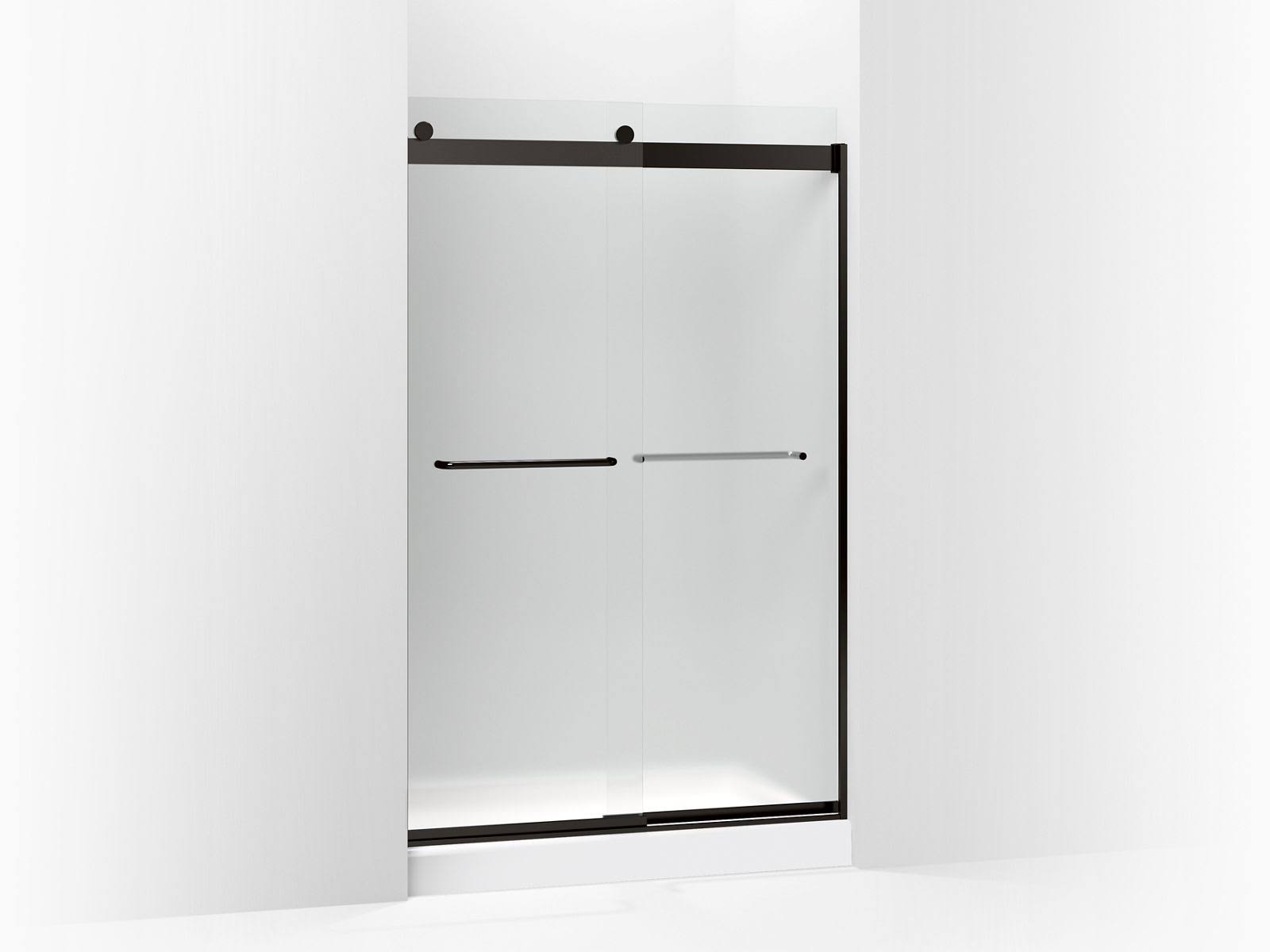 Kohler K-706014-D3 Levity 74x22 High x 47-5/8x22 Wide Sliding Frameless Shower Door Anodized Dark Bronze