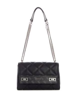 Guess Katey Quilted Shoulder Bag - Coal Multi