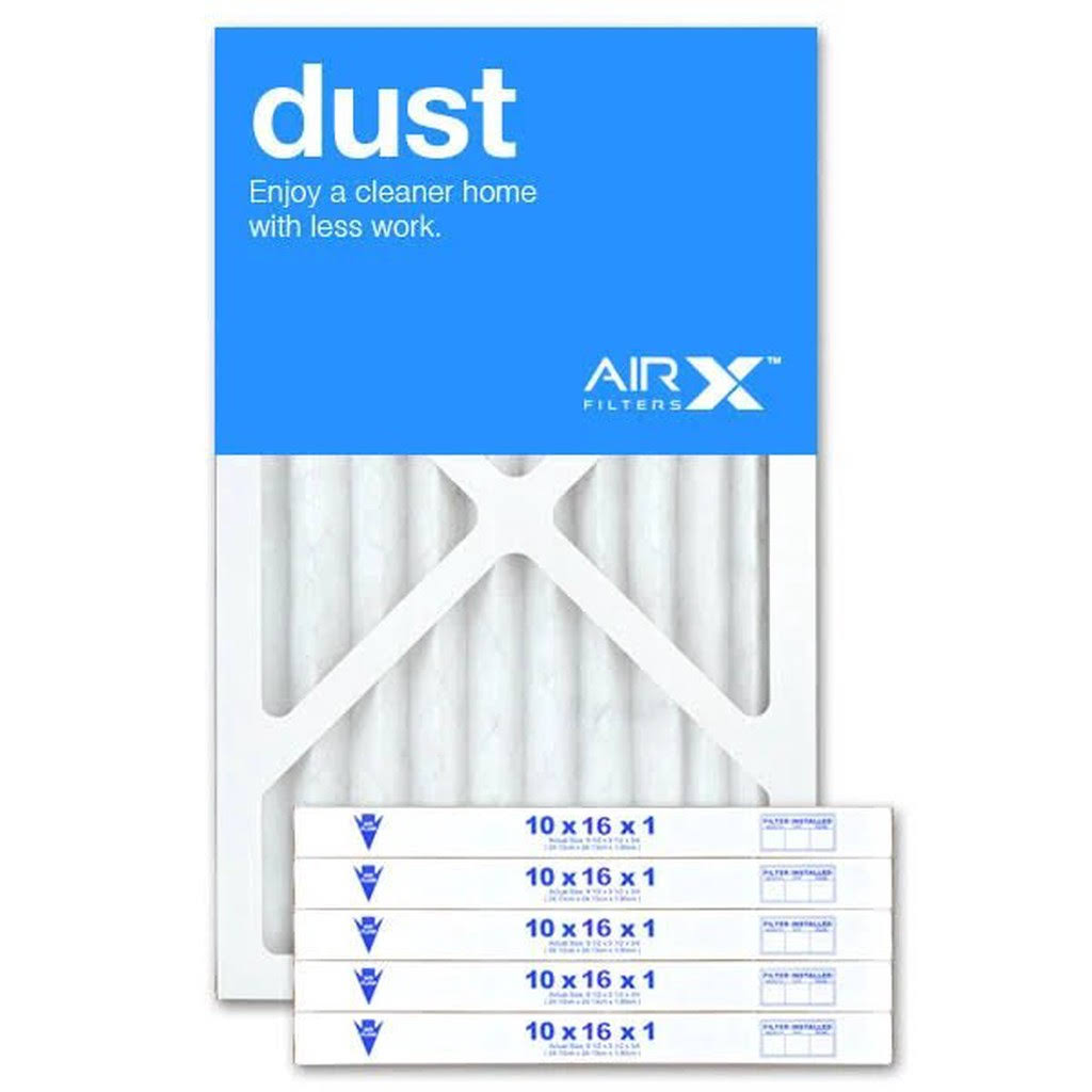 AIRx Filters Dust 10x16x1 Air Filter Replacement Pleated MERV 8, 6-pk