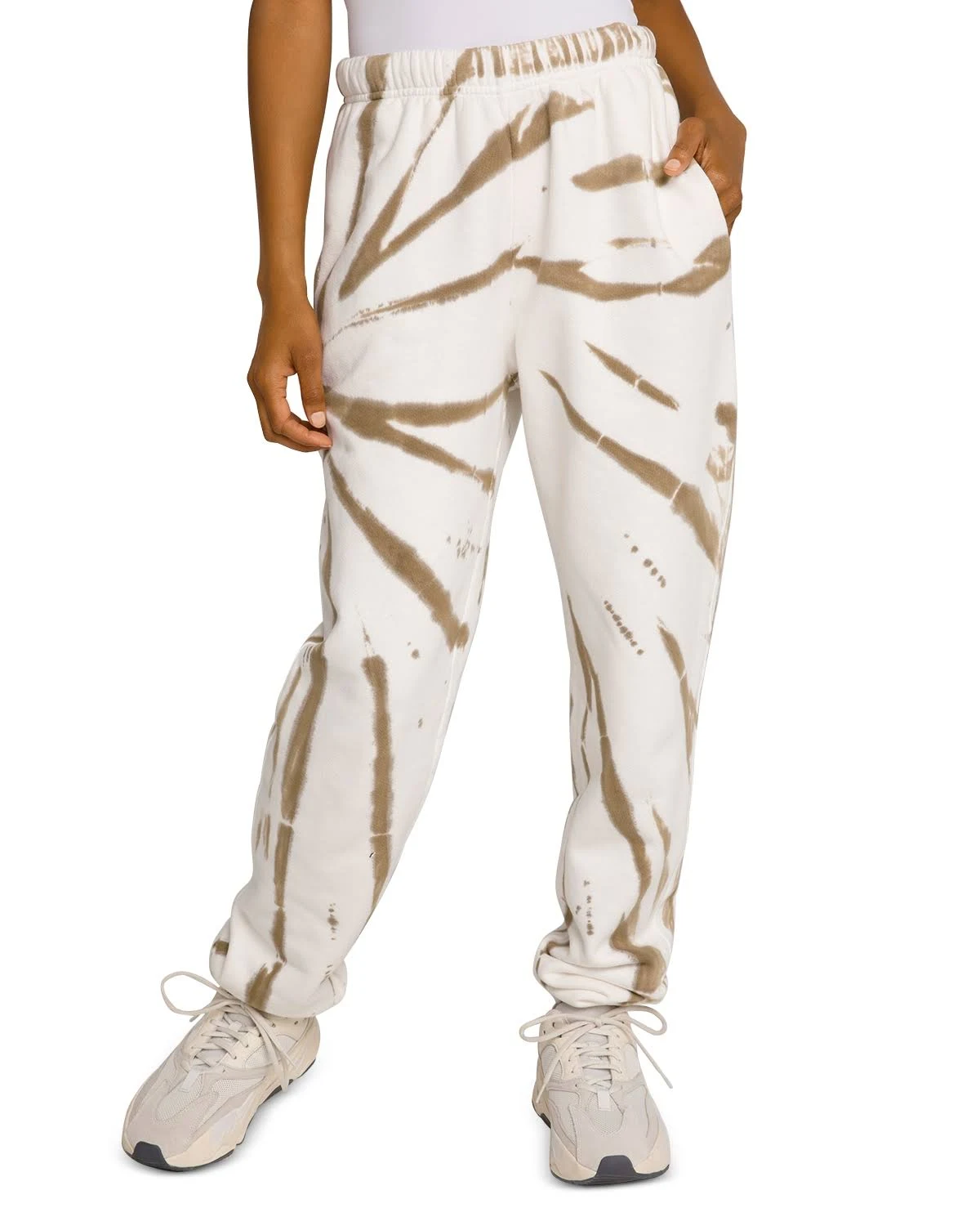 Good American Women&s Boyfriend Sweatpants - Tan/Beige - Size 5/XXL