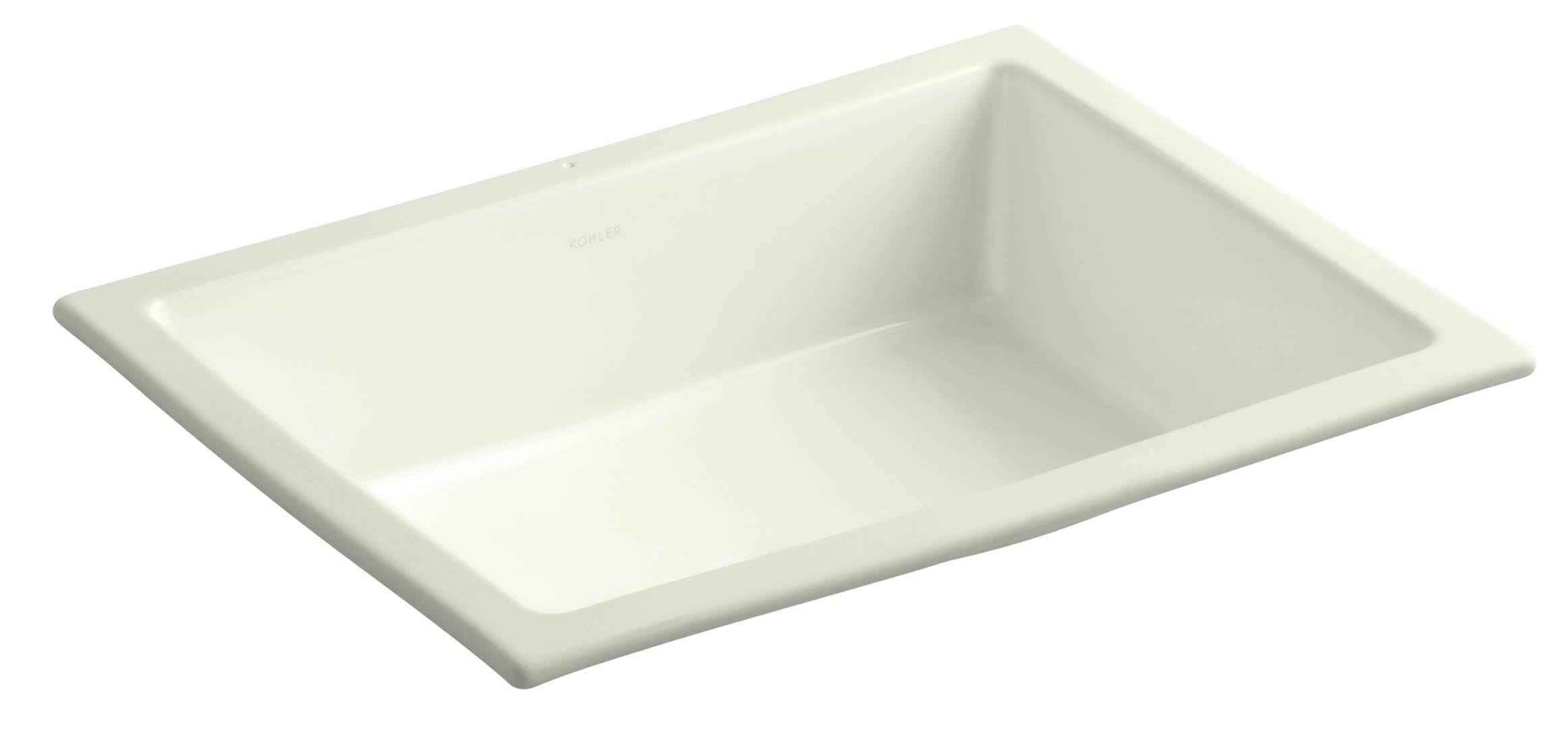 Kohler 2882-96 Verticyl Rectangle Undermount Bathroom Sink - Biscuit