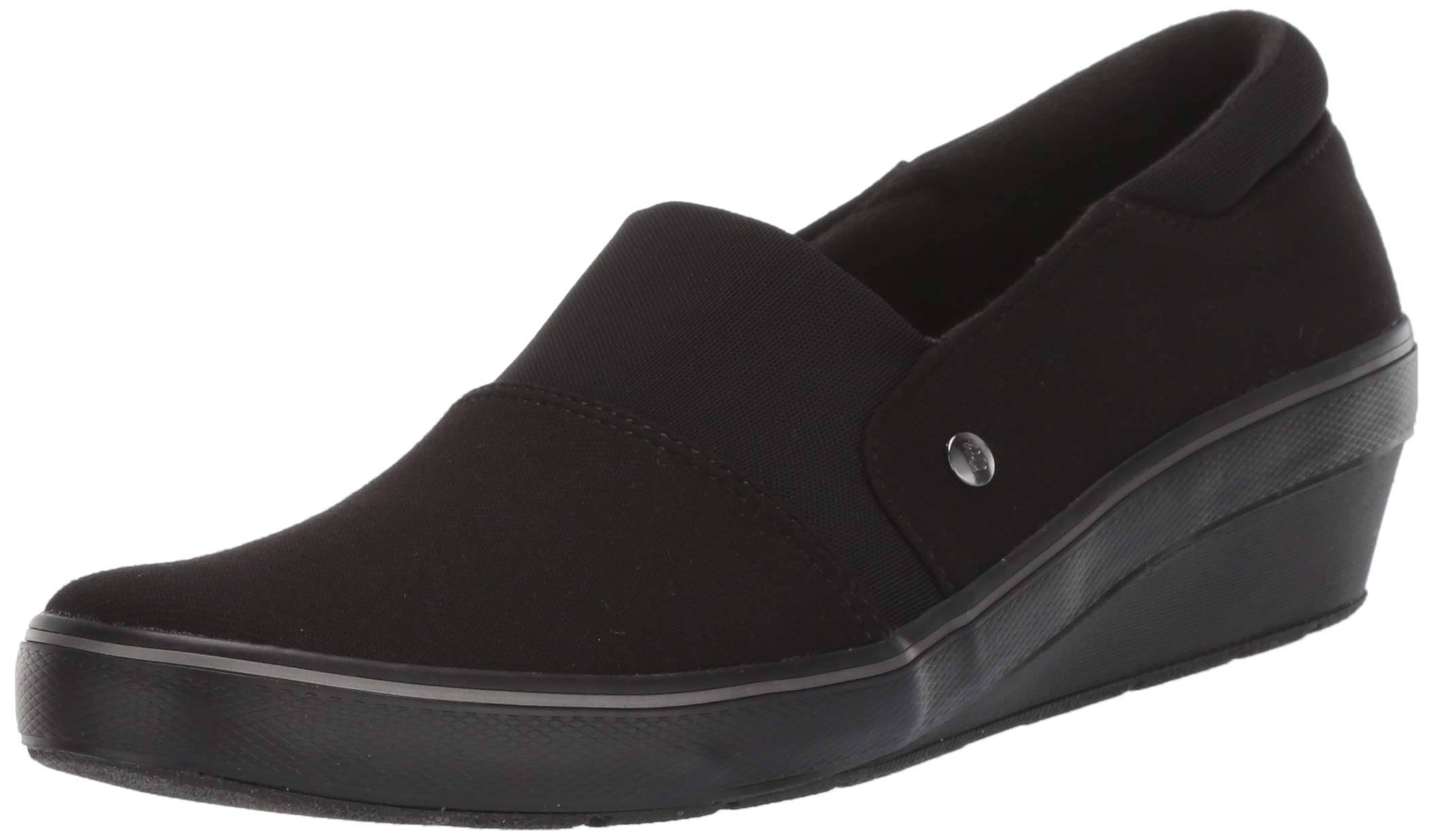 Women&s Grasshoppers Indie Stretch Slip on Wedge, Size: 6.5, Black