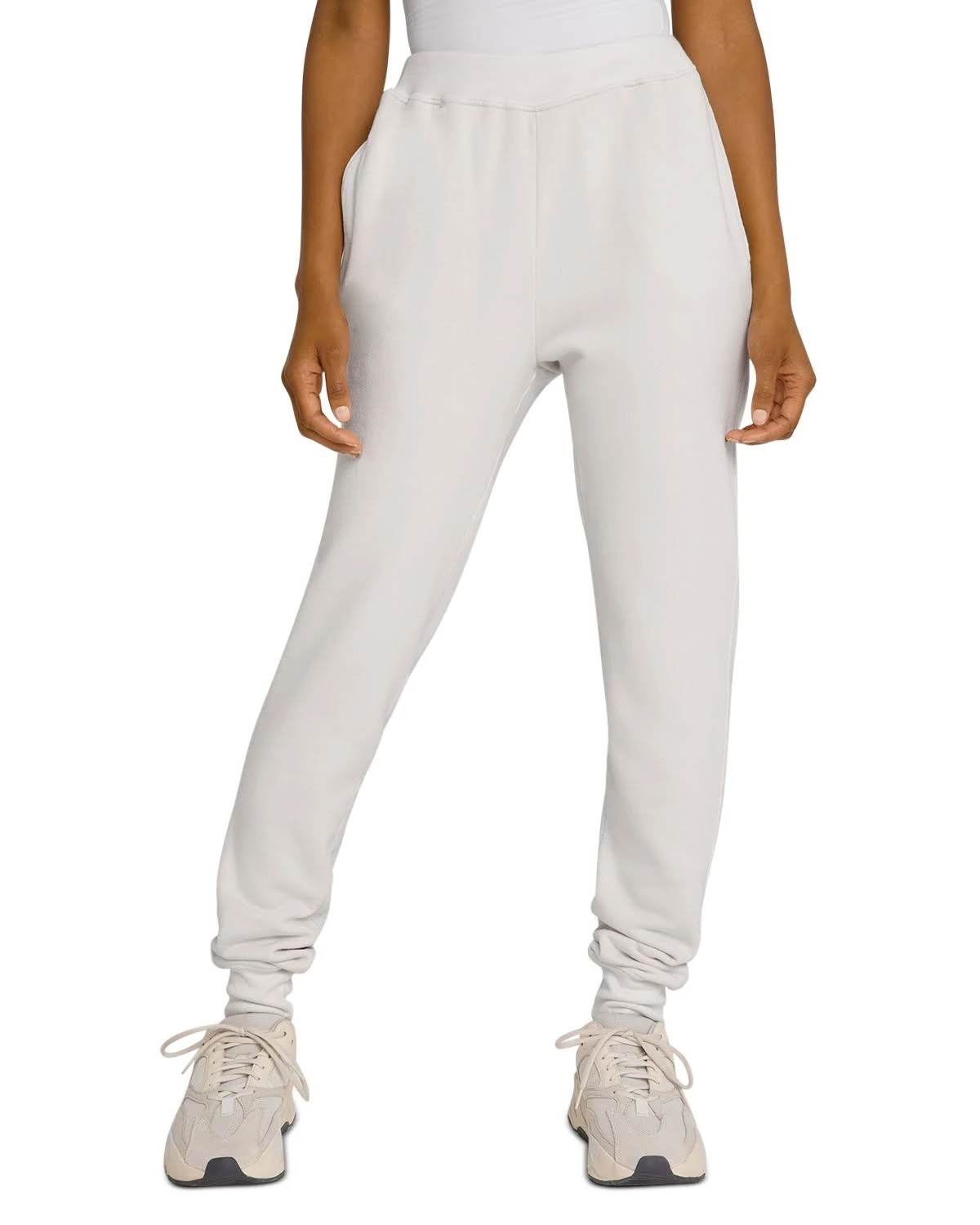 Good American Women&s Good Waist Joggers - Ivory/Cream - Size 6/XXXL