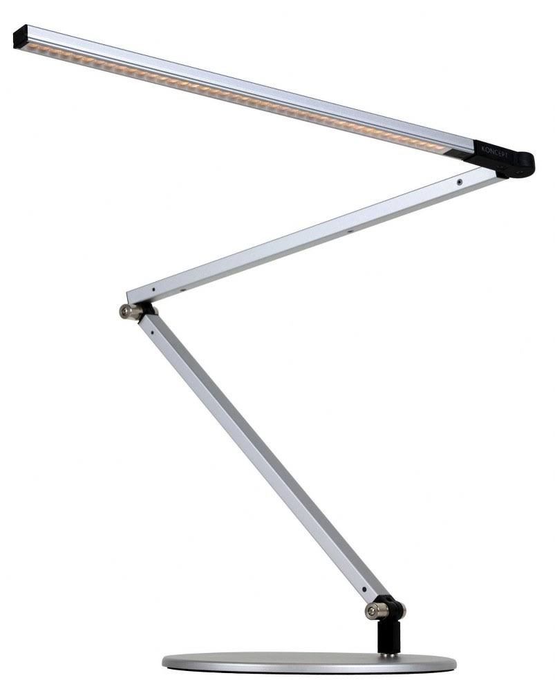 Koncept AR3000-W-SIL-DSK Z-Bar LED Desk Lamp, Warm Light, Silver