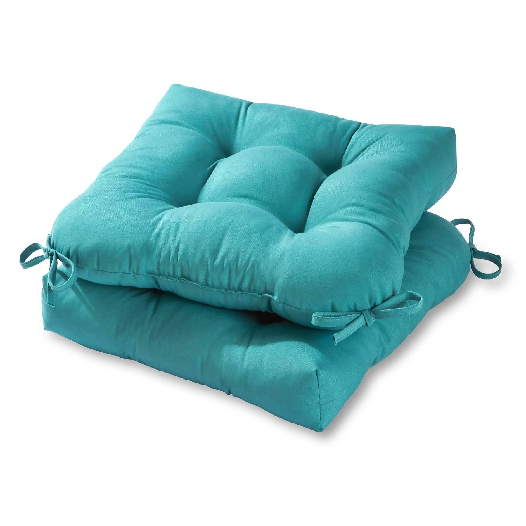 Greendale Home Fashions 20inch Outdoor Chair Cushion Set of 2, Teal