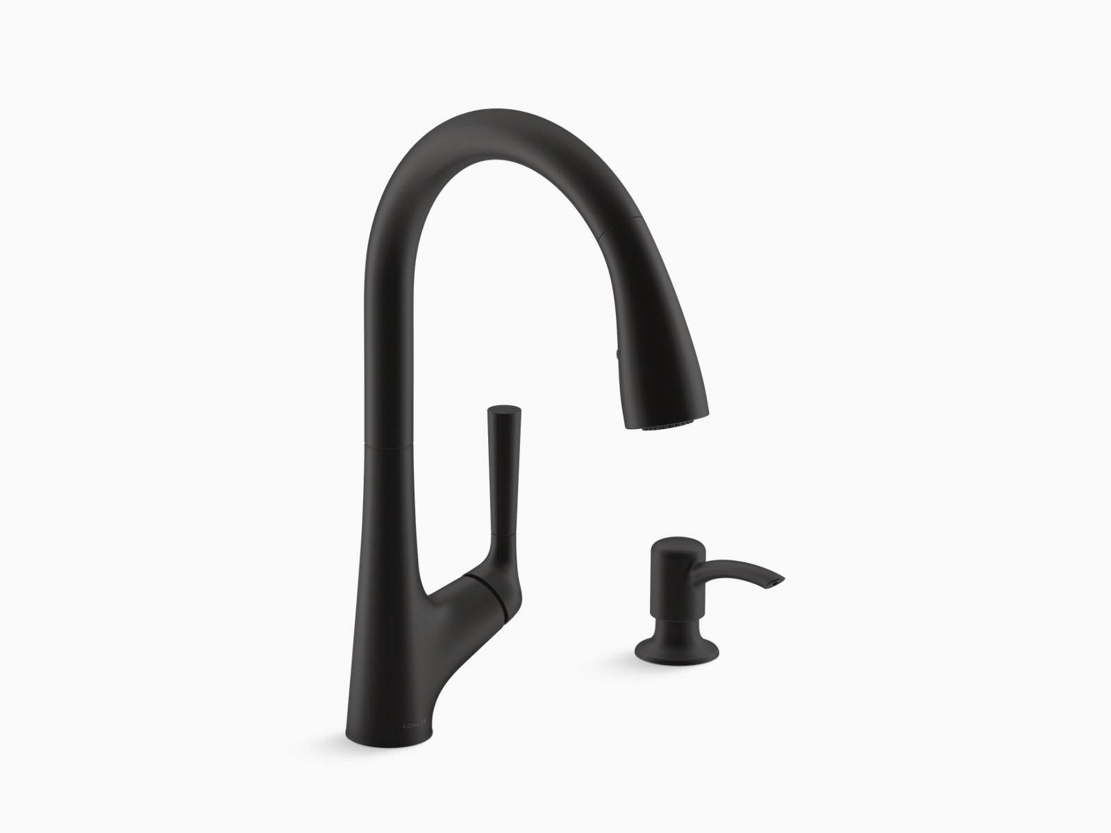 Malleco Touchless Pull-Down Kitchen Sink Faucet with Soap/Lotion Dispenser
