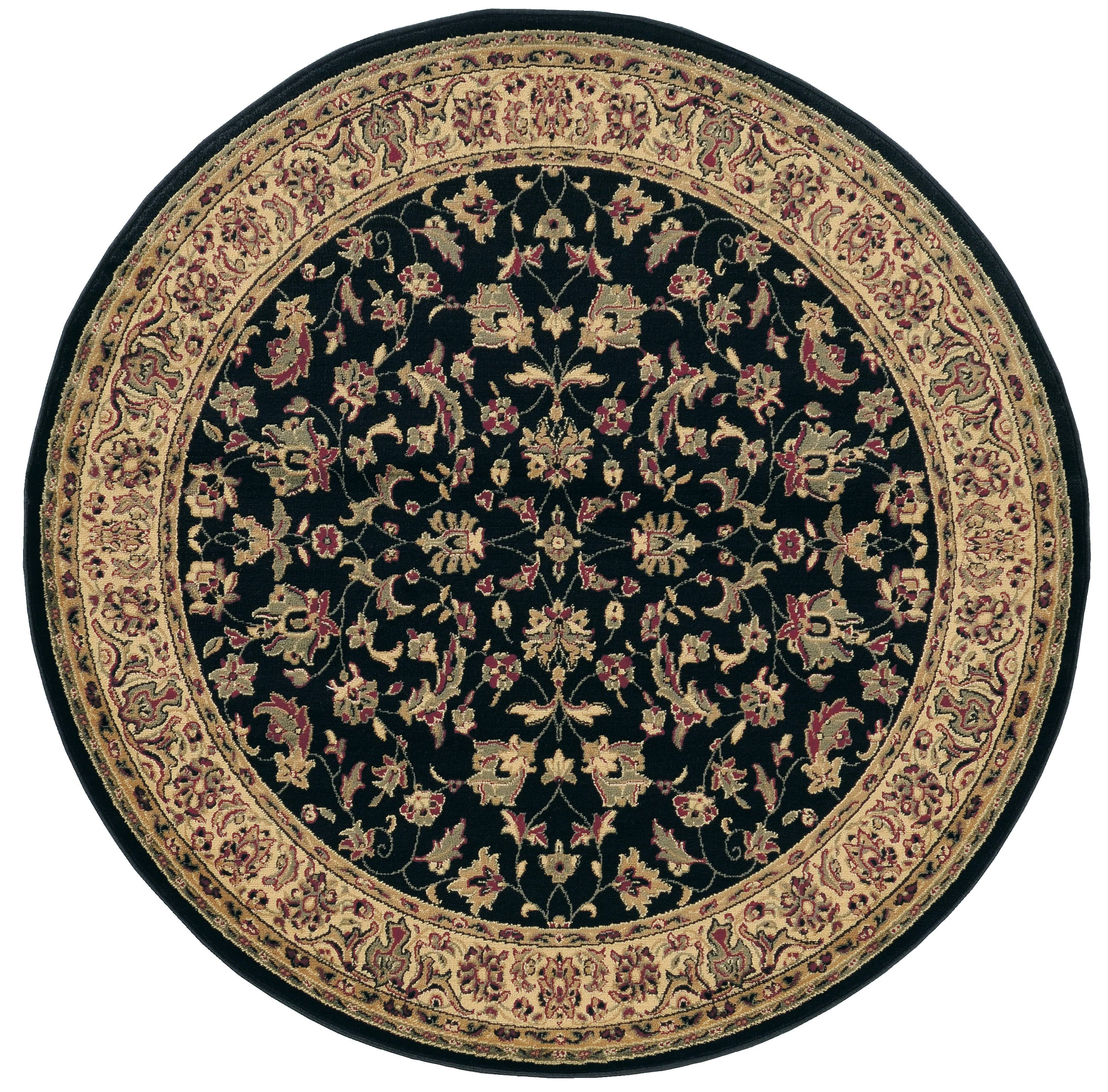 Radici USA Castello 953 5&3x22 Round Black Area Rug