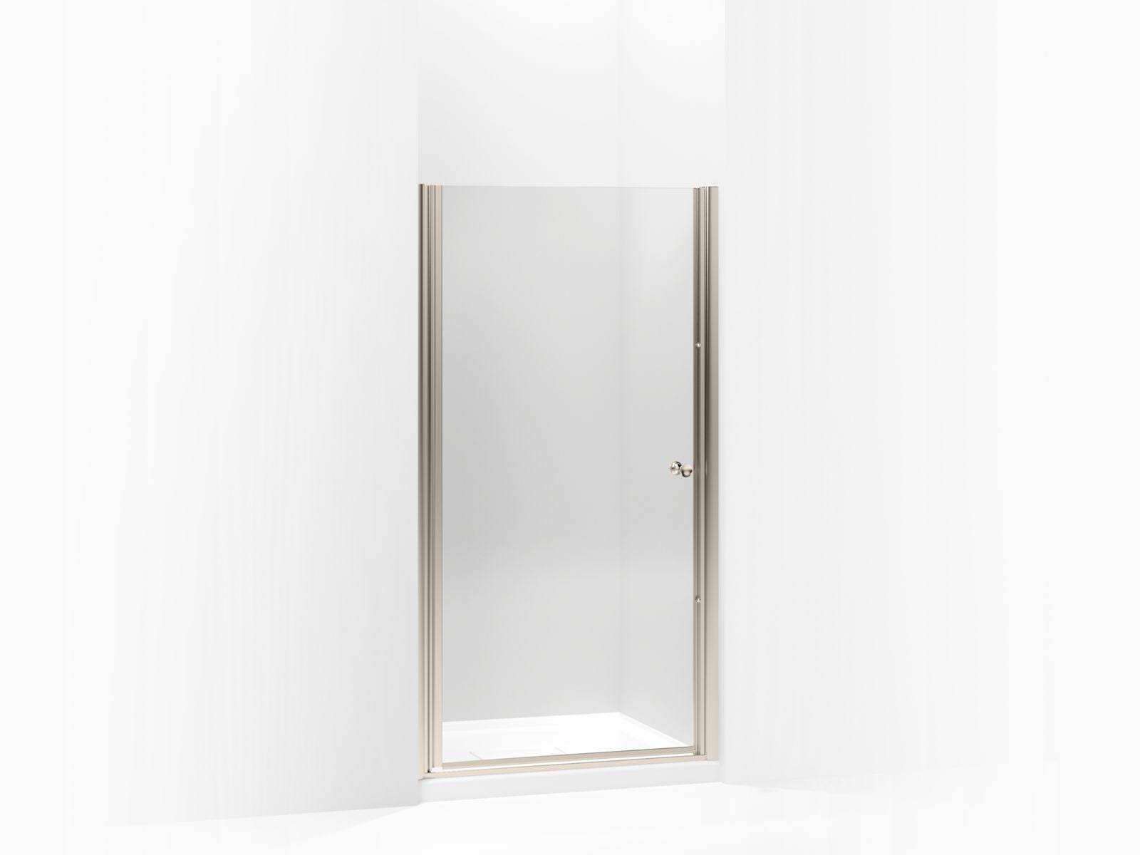 KOHLER K-702406-L-ABV Fluence Frameless Pivot Shower Door, Anodized Brushed Bronze