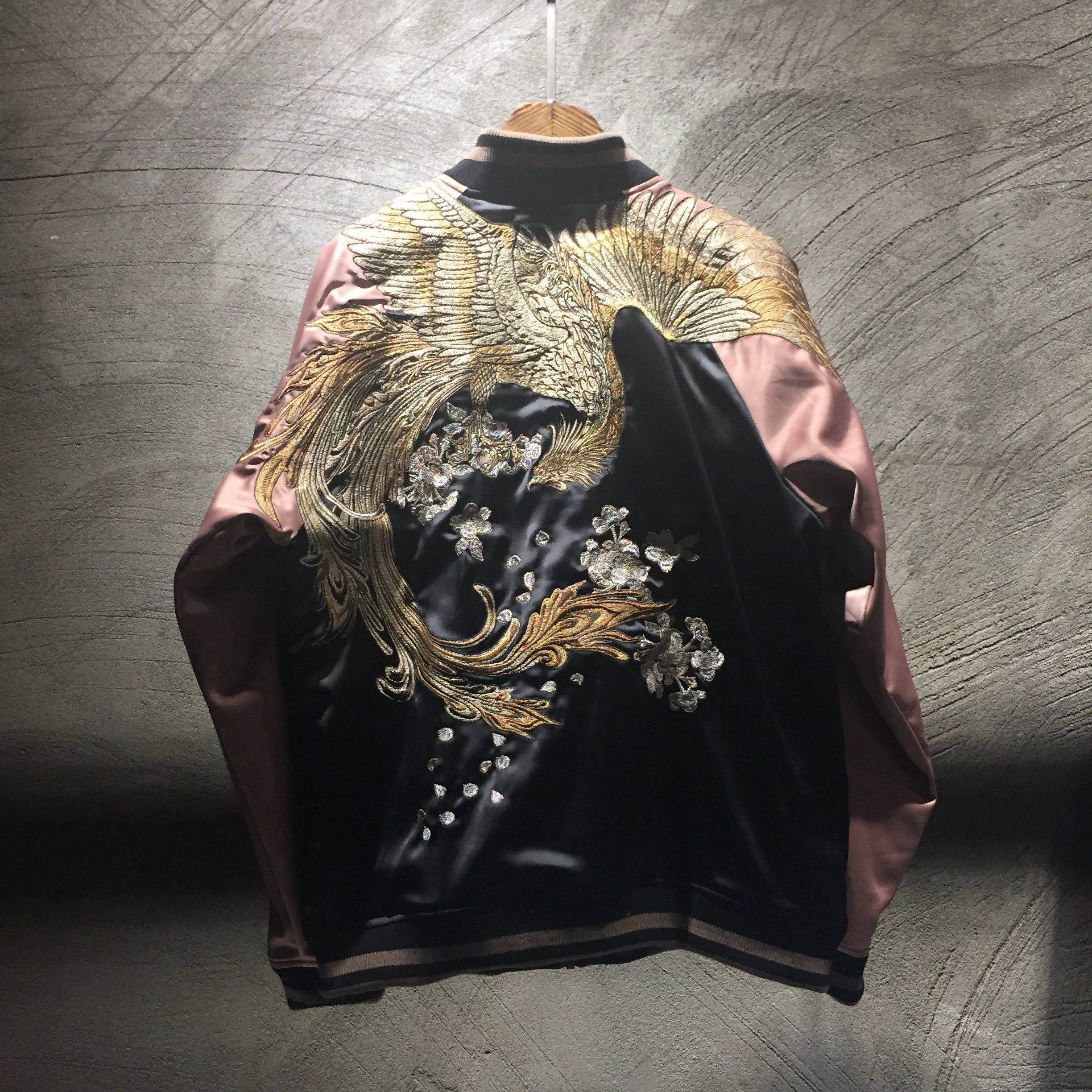 Phoenix Sukajan Souvenir Jacket XXL / Champagne