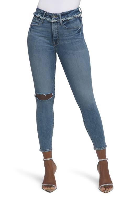 Women&s Good Waist High Waisted Skinny Jeans | Flat Tummy Tech, Gap-Proof Waistband in Blue531 Size 16 | Good American | Khloé K