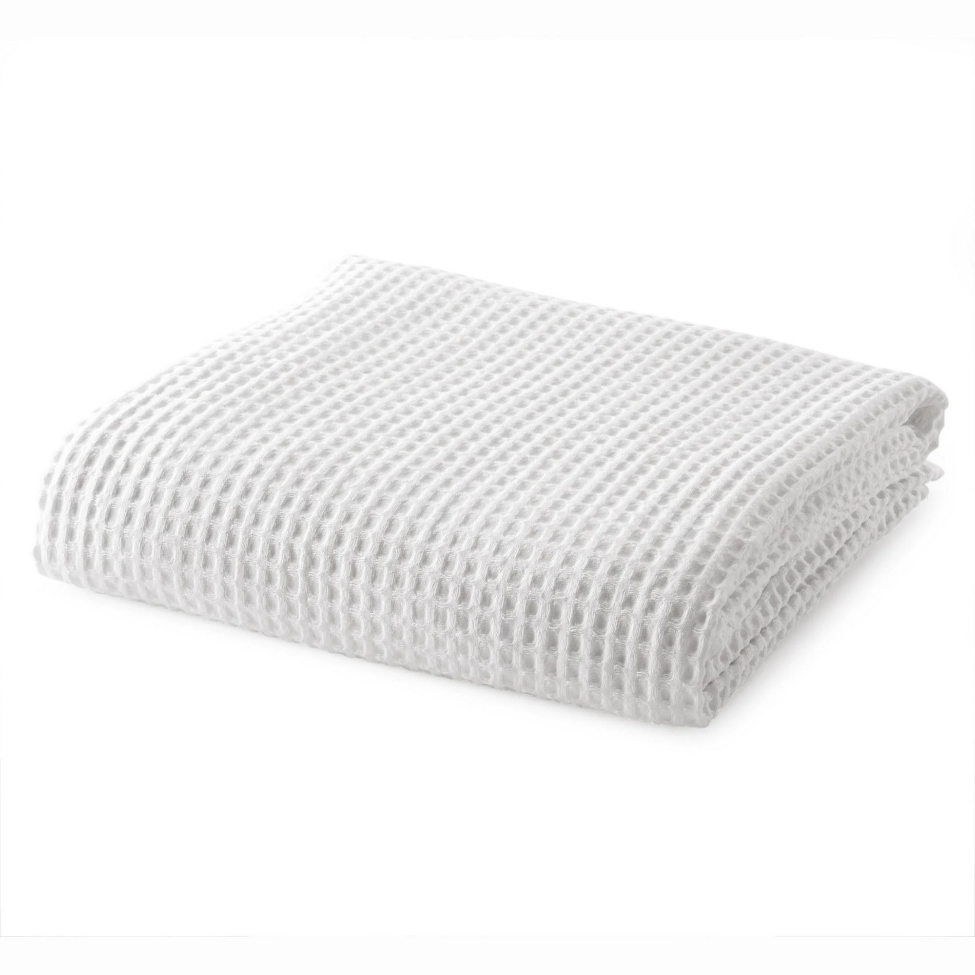 Great Bay Home 100% Cotton Waffle Weave Blanket King White