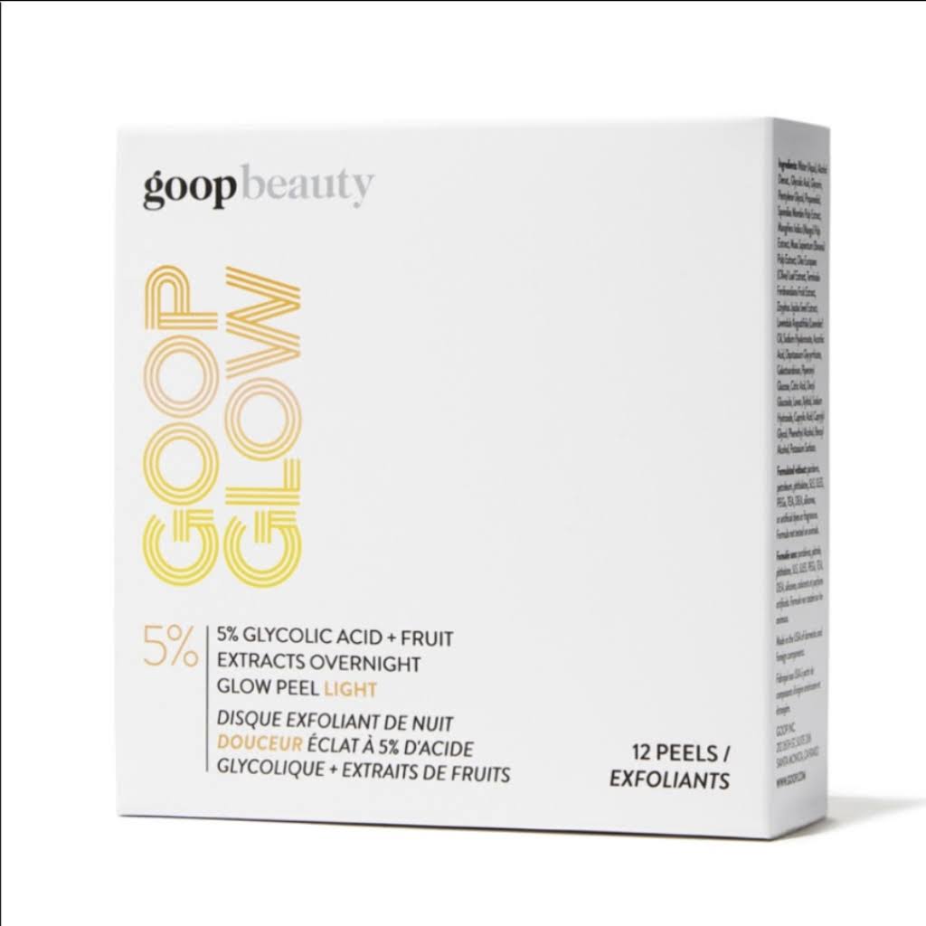 Goop 5% Glycolic Acid Overnight Glow Peel Light - 12 ct