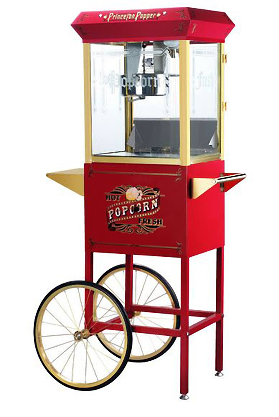 Great Northern Princeton 8 oz. Antique Red Popcorn Machine with Cart