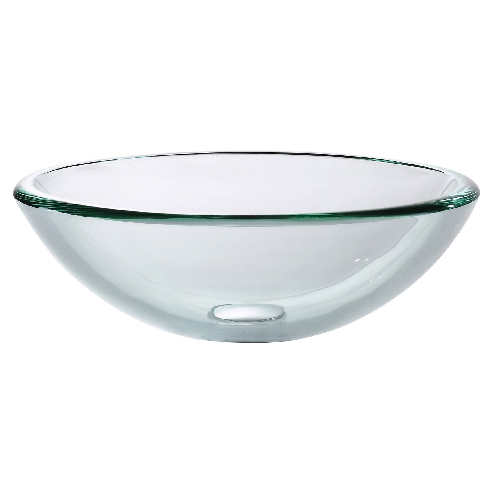 Vessel Sink Kraus GV-101-19mm-CH Clear Glass/Chrome
