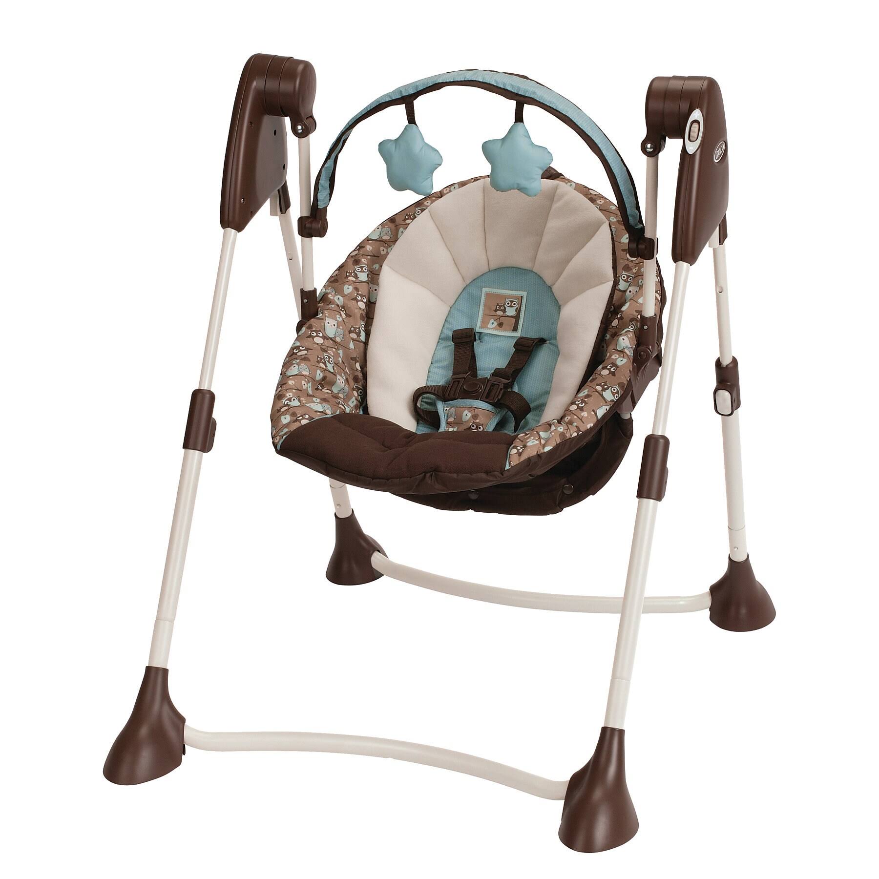 Graco Swing by Me 2-in-1 Portable Swing, Little Hoot