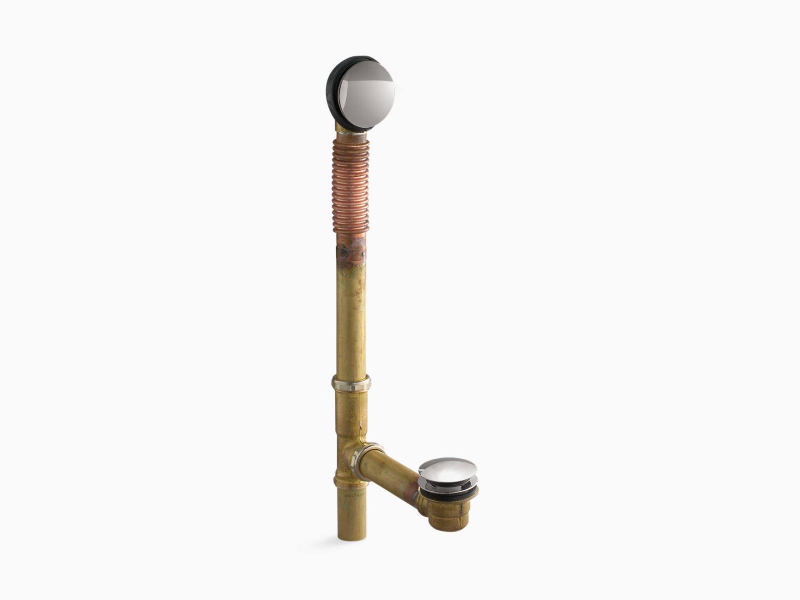 Kohler K-7259-TT Clearflo Brass Toe Tap Bath Drain - Vibrant Titanium