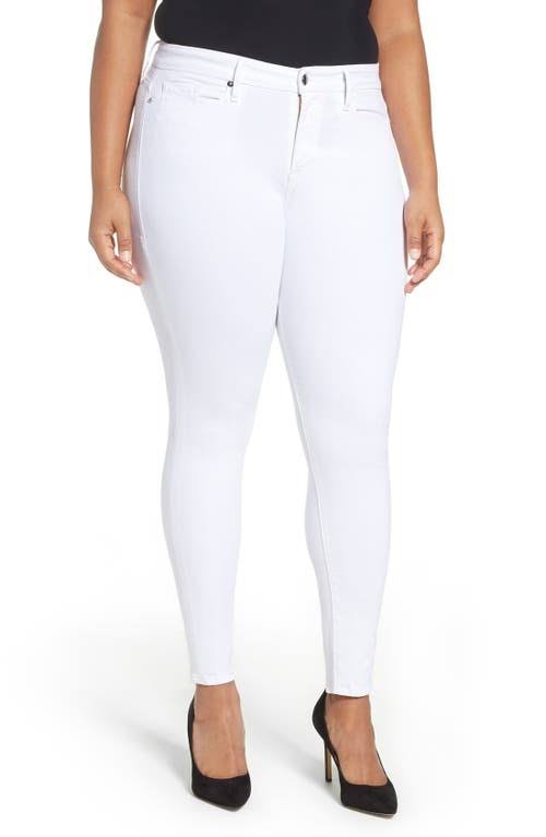 Women&s Good American Good Legs High Rise Skinny Jeans, Size 00 - White