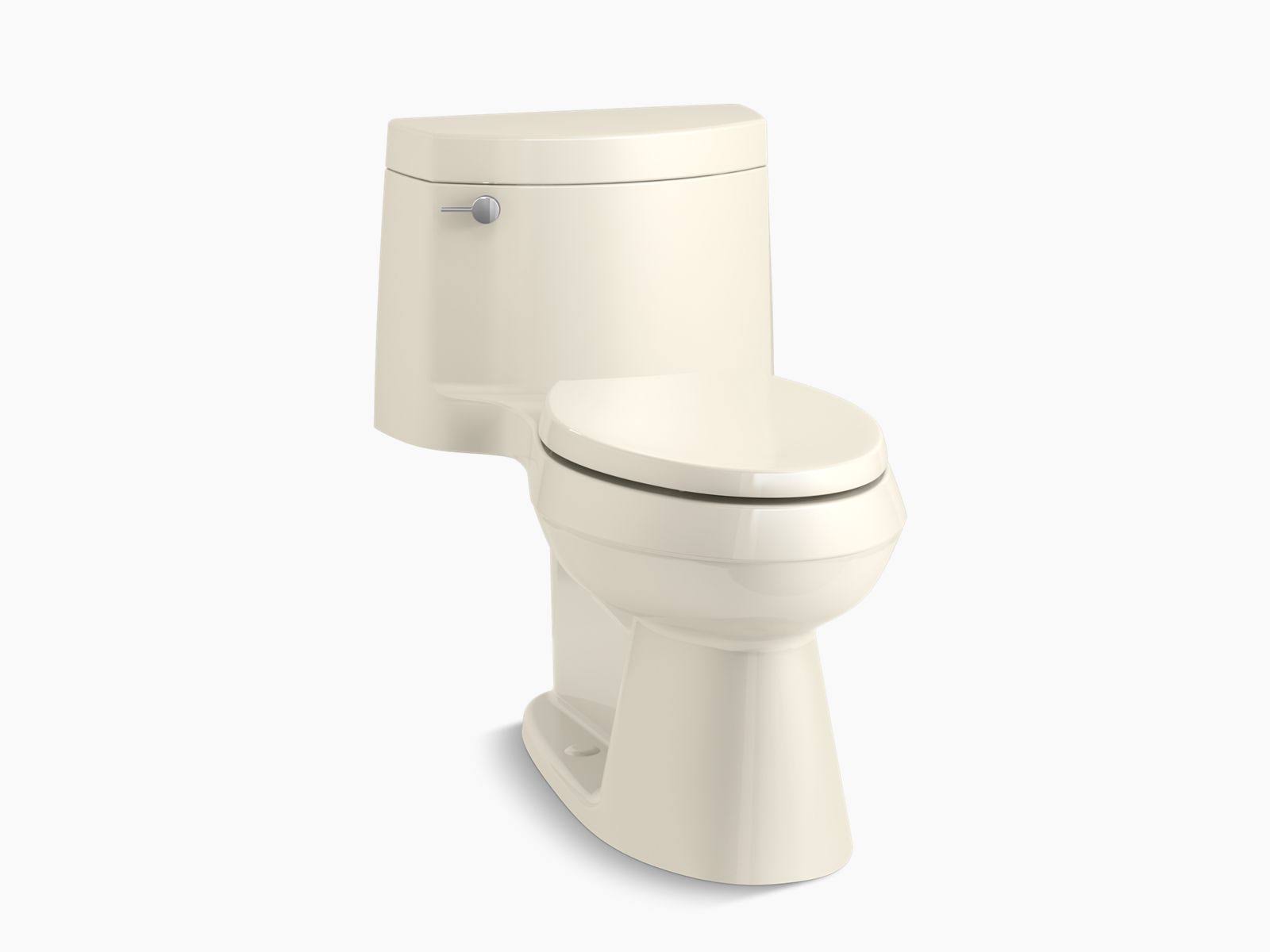 Kohler K-3619-47 Cimarron Comfort Height One-Piece Elongated 1.28 GPF Toilet with AquaPiston Flush Technology Almond Finish