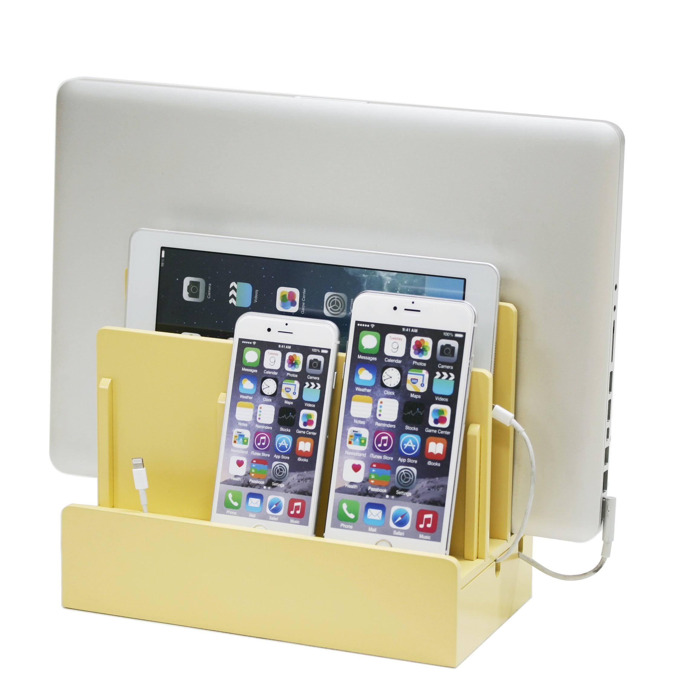 High Gloss Multi-Device Charging Station and Dock - Harvest Yellow