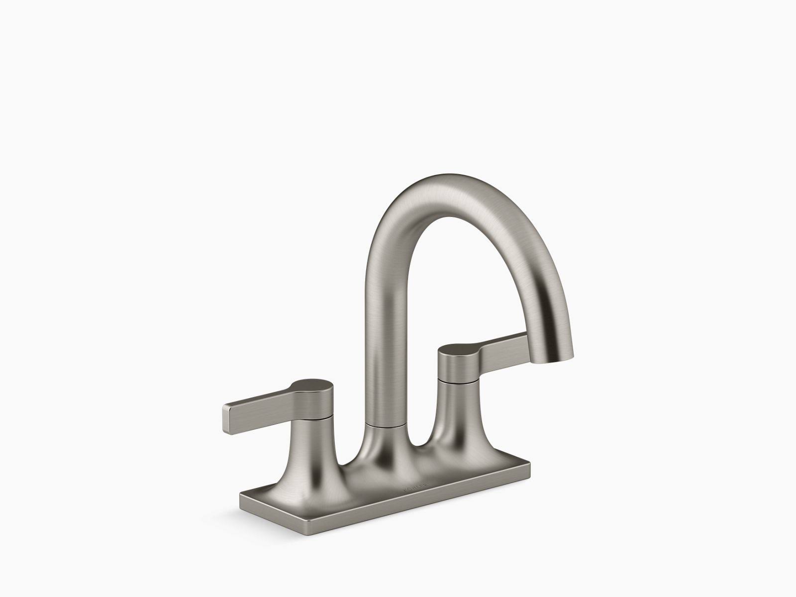 Venza 4 in. Centerset 2-Handle Bathroom Faucet in Vibrant Brushed Nickel