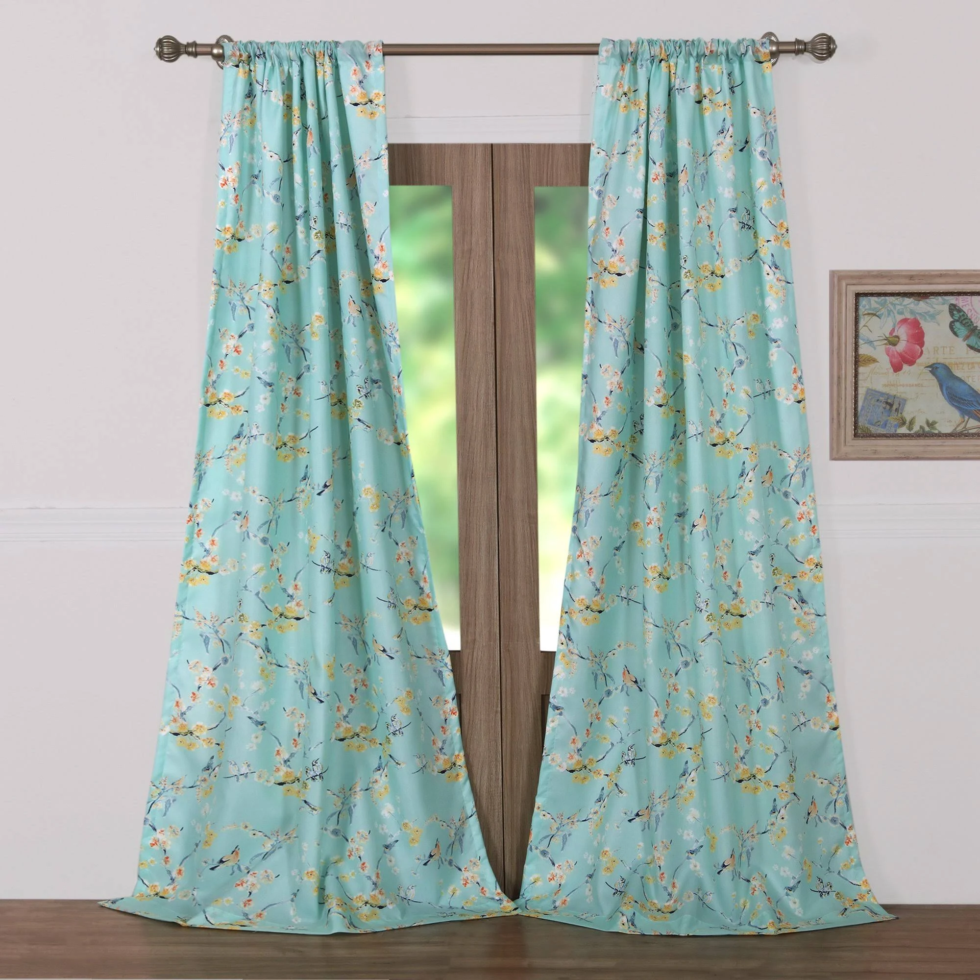 Barefoot Bungalow Cherry Blossom Window Panel Pair