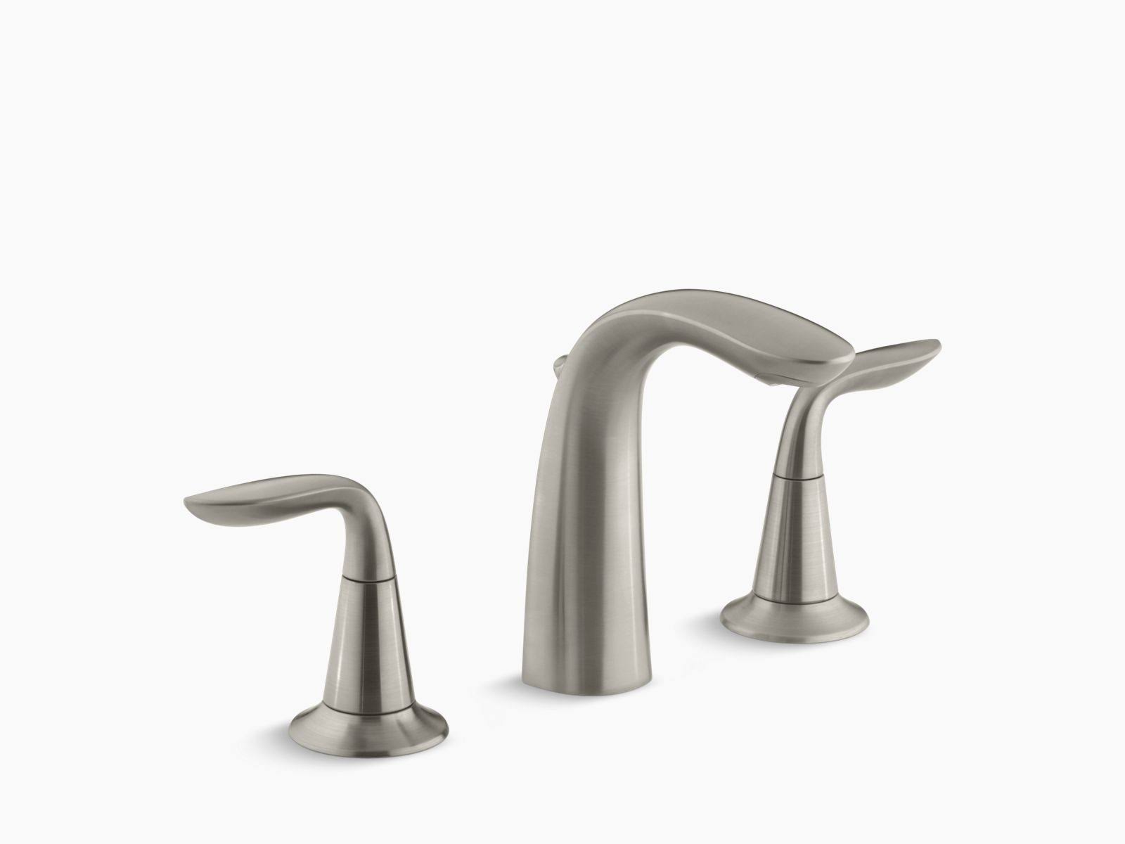 Kohler K-5317-4 Refinia Widespread Bathroom Sink Faucet Vibrant Brushed Nickel