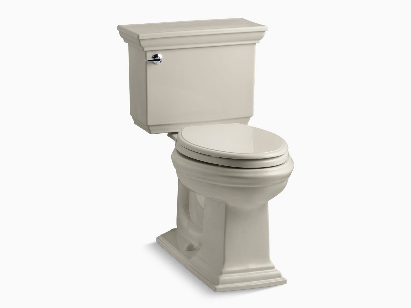 Kohler K-3819 Memoirs Stately 1.6 GPF Two-Piece Elongated Comfort Height Toilet Sandbar