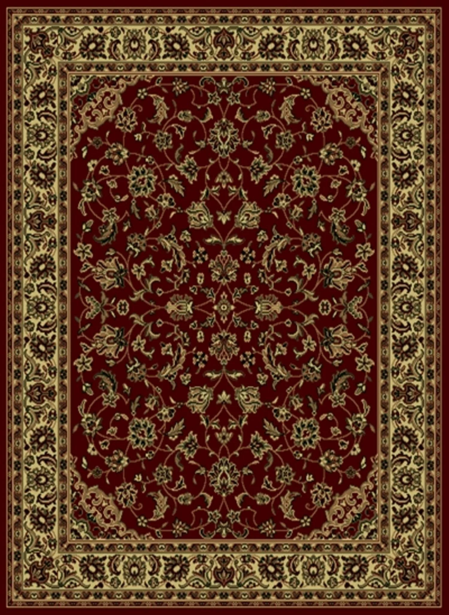 Radici Castello 953 Burgundy Area Rug