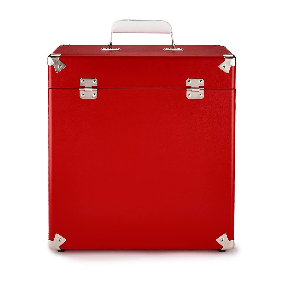 GPO SWB18Red 12 in Vinyl Record Case Red