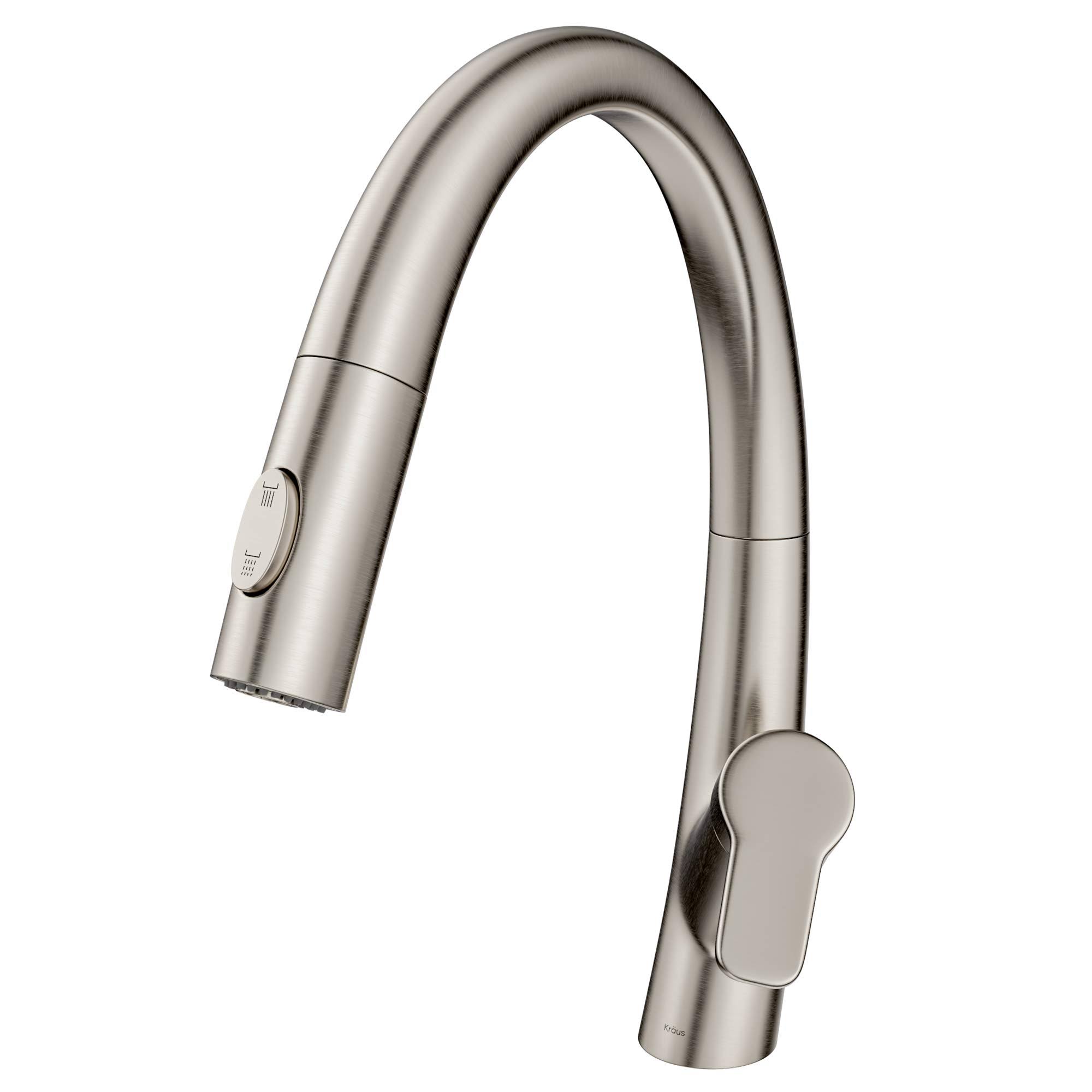 Kraus Arqo Single-Handle Pull-Down Sprayer Kitchen Faucet in Spot-Free Stainless Steel