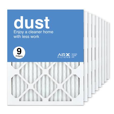 AIRx Filters 16x20x1 Air Filter MERV 8 Pleated HVAC AC Furnace Air Filter, Dust 9-Pack Made in The USA