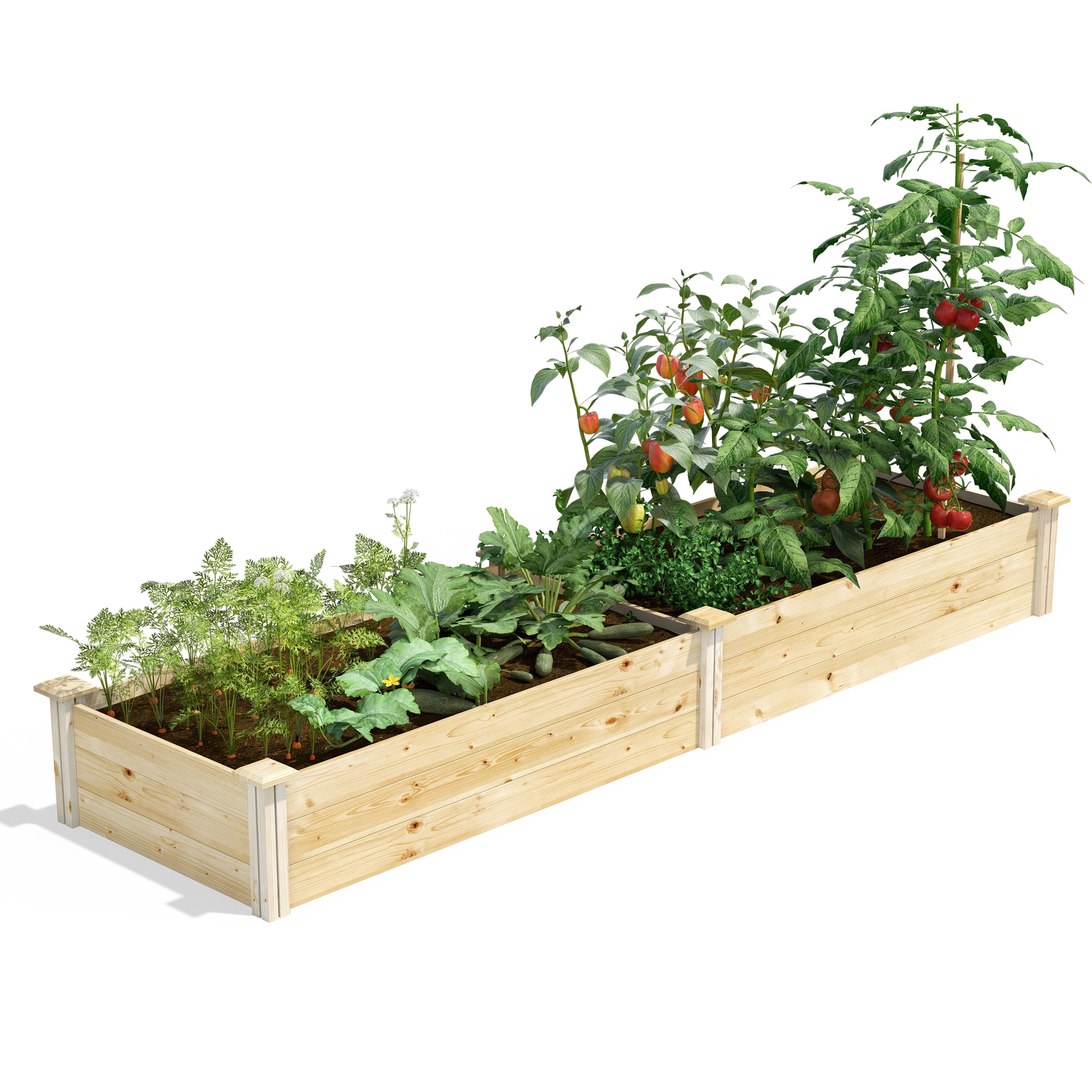 Greenes Fence Original Pine Raised Garden Bed, 2& x 8& x 10.5x22