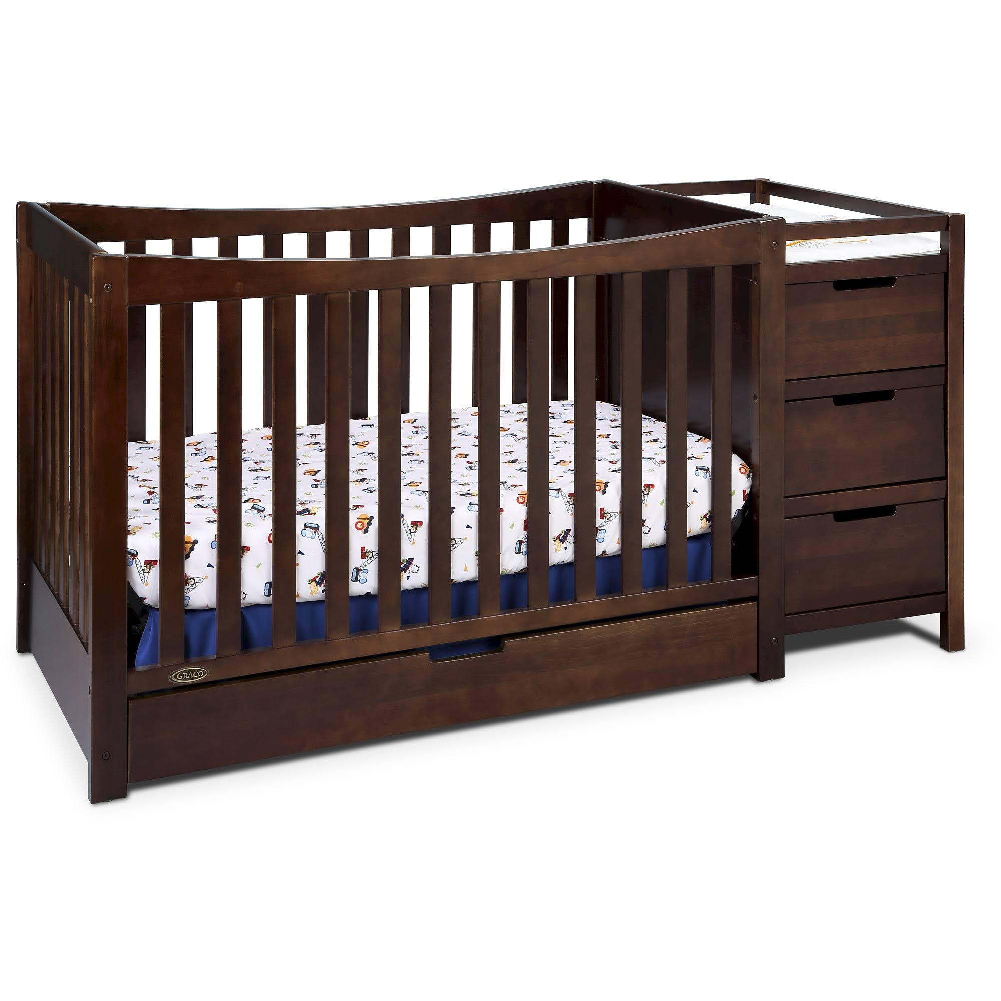 Graco Remi 4-in-1 Convertible Crib and Changer - Espresso