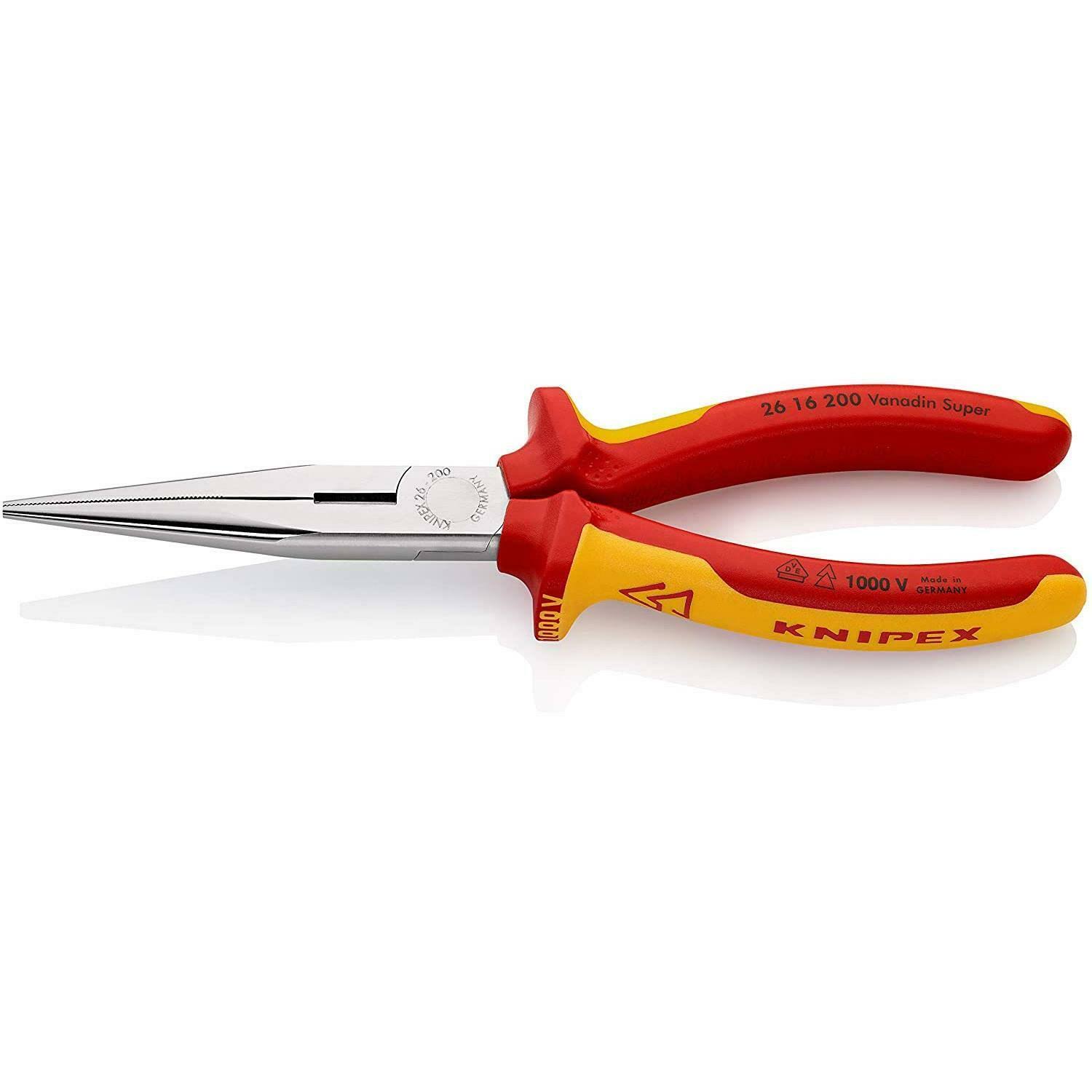 Knipex Snipe Nose Side Cutting Pliers Chrome Plated 200 mm