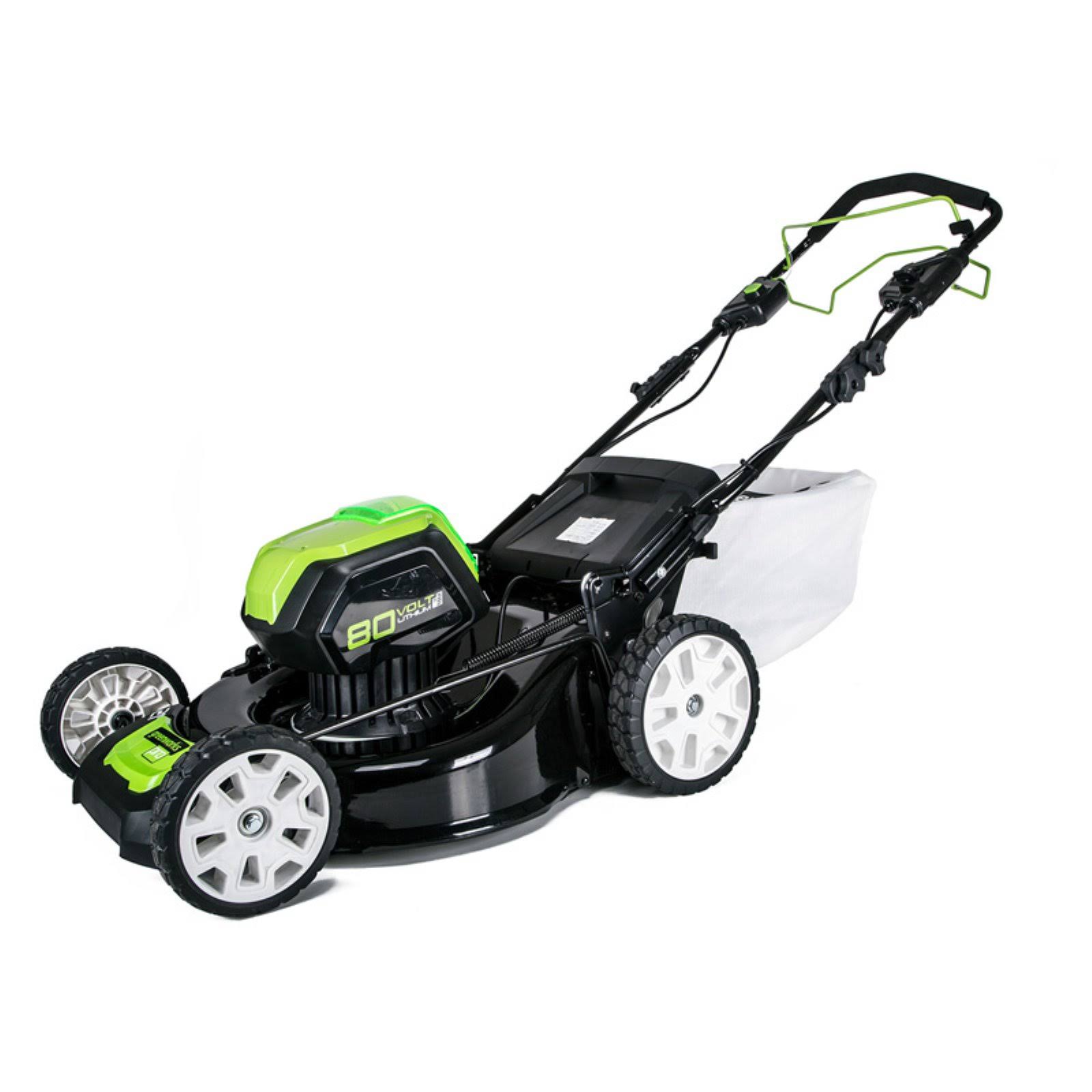 Greenworks MO80L510 80V Brushless Self-Propelled Lawn Mower, 21x22