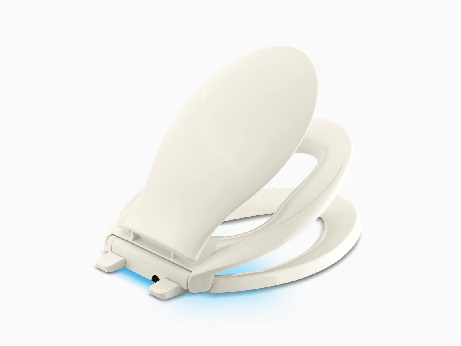 Kohler 2599-96 Transitions Nightlight Quiet-Close with Grip-Tight Elongated Toilet Seat - Biscuit
