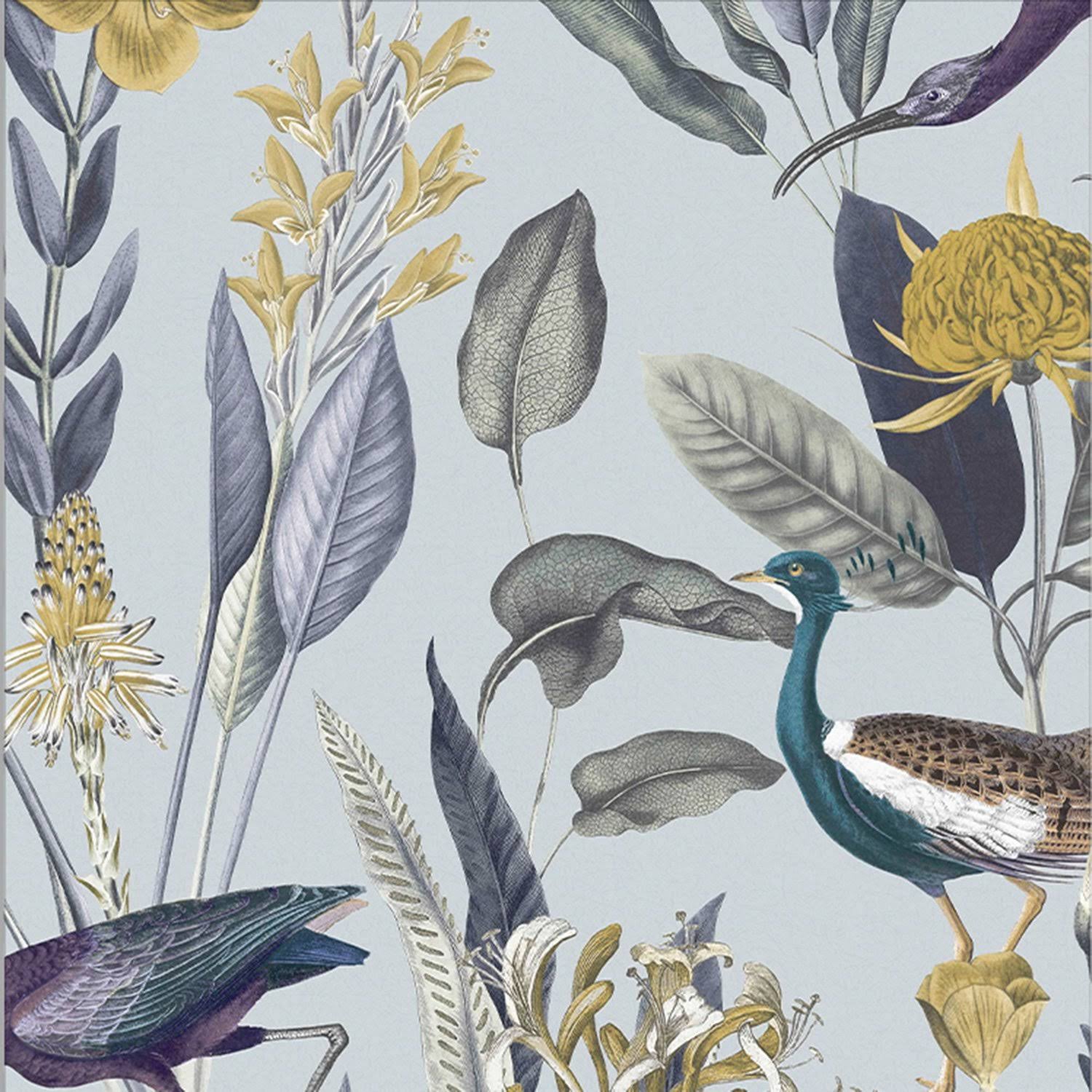 Graham u0026 Brown Glasshouse Soft Gray Wallpaper