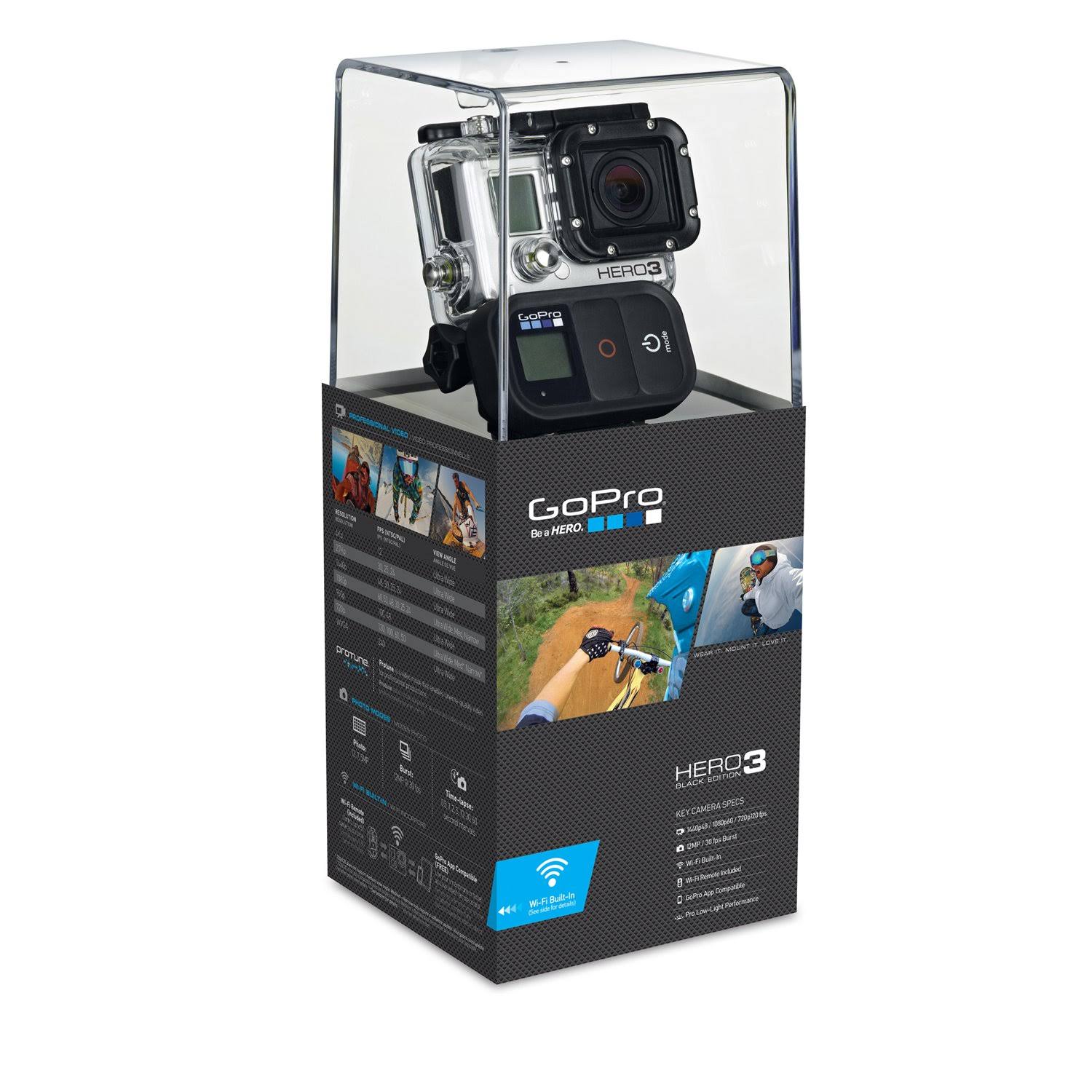 GoPro CHDHX-301 HERO3: Black Edition 12 MP Camera with Built in WiFi