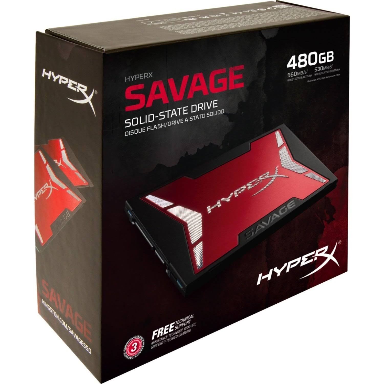 Kingston 480GB HyperX Savage Solid State Drive Bundle