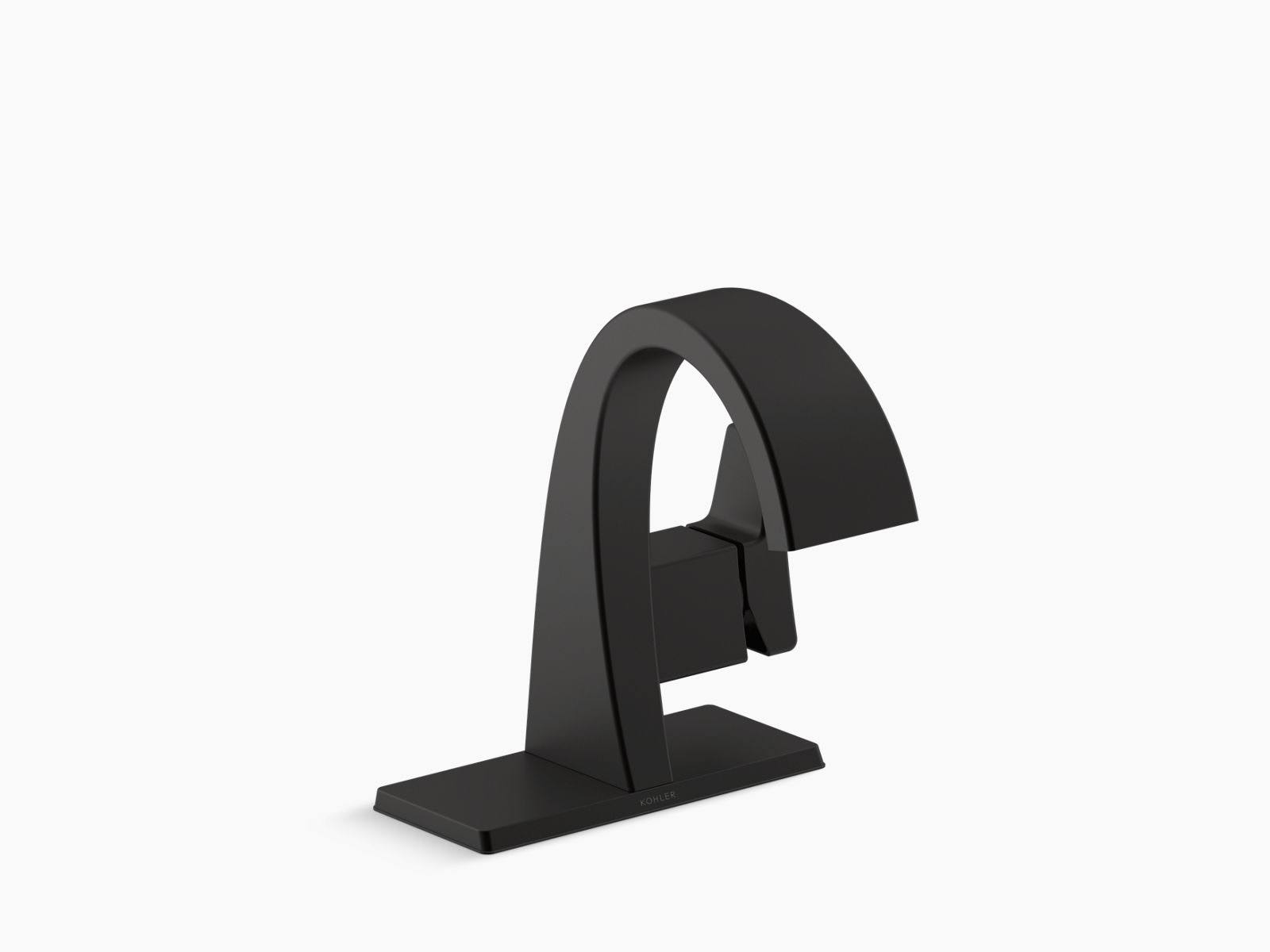 Katun Single Hole or 4 in. Centerset Single-Handle Bathroom Faucet in Matte Black