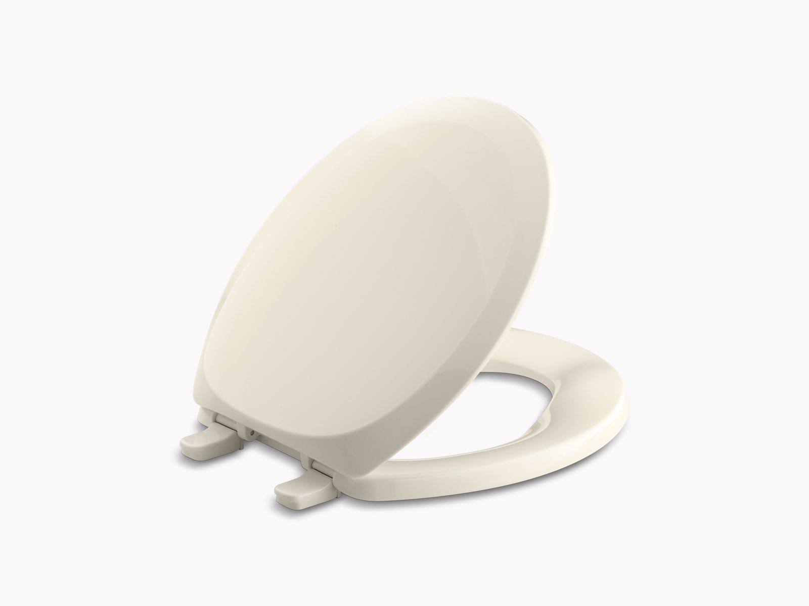 KOHLER K-4663-47 French Curve with Quick-Release Hinges Round-Front Toilet Seat - Almond