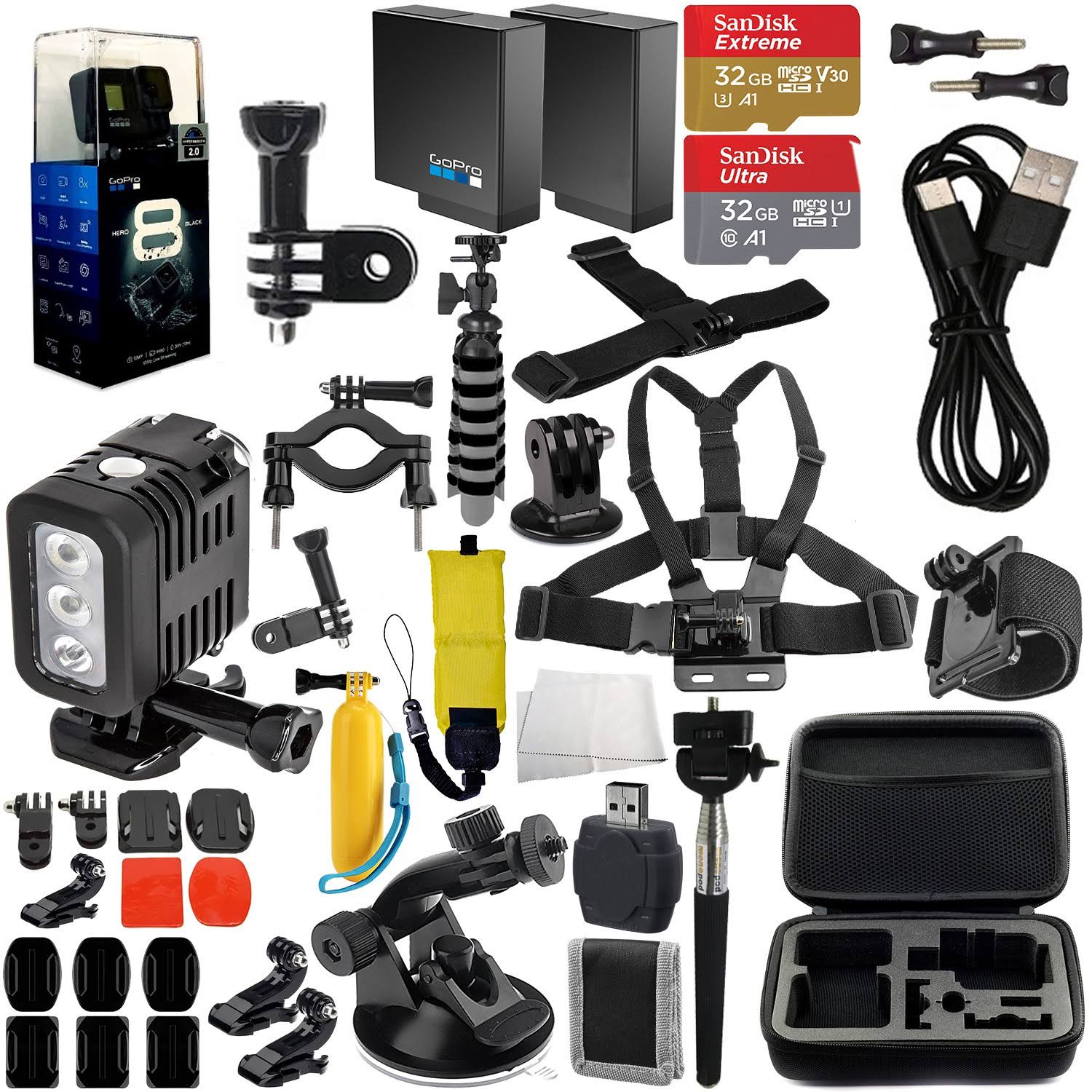 GoPro HERO8 Action Camera (Black) u0026 Deluxe Accessory Bundle
