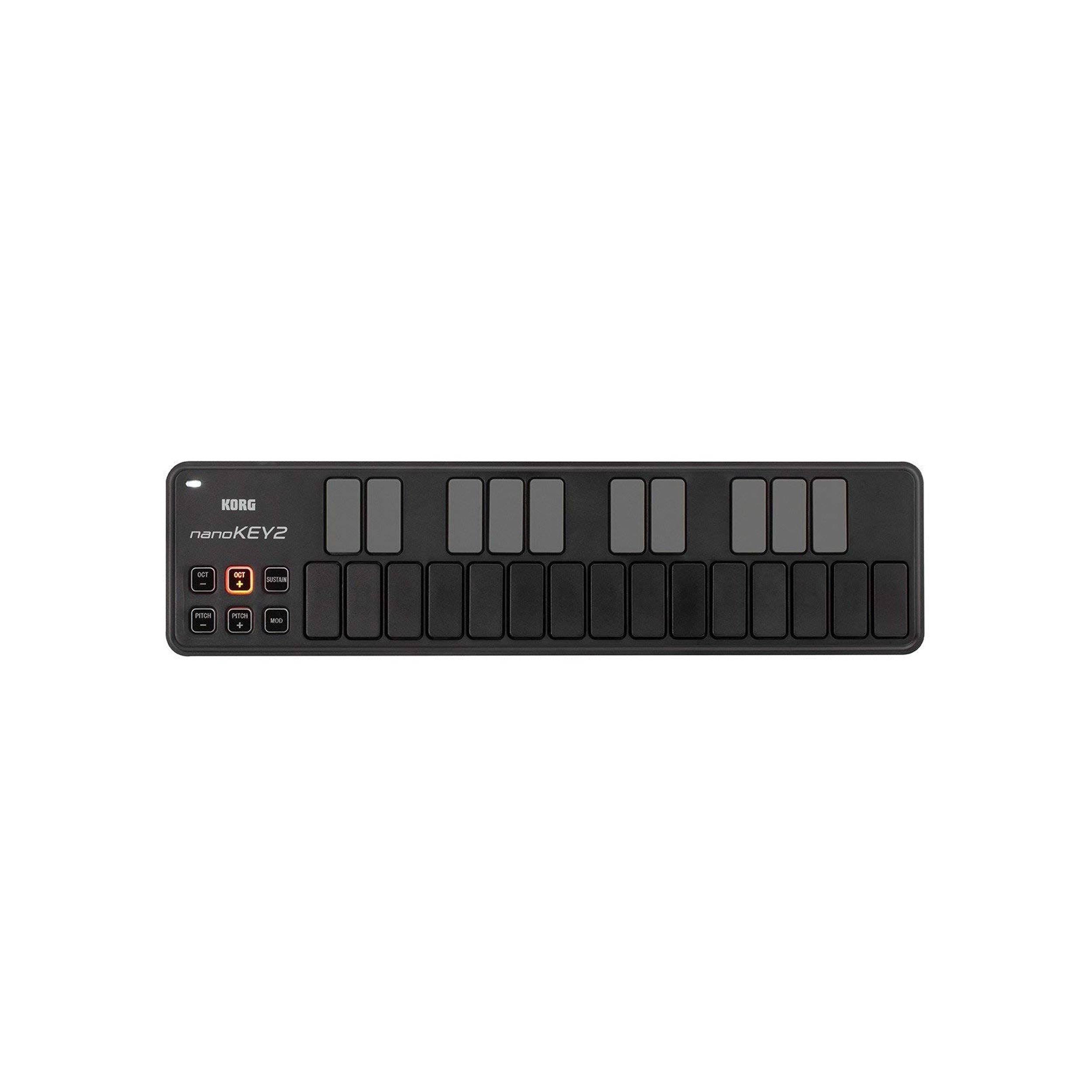 Korg NanoKey2 Slim-Line USB Keyboard Controller, Black