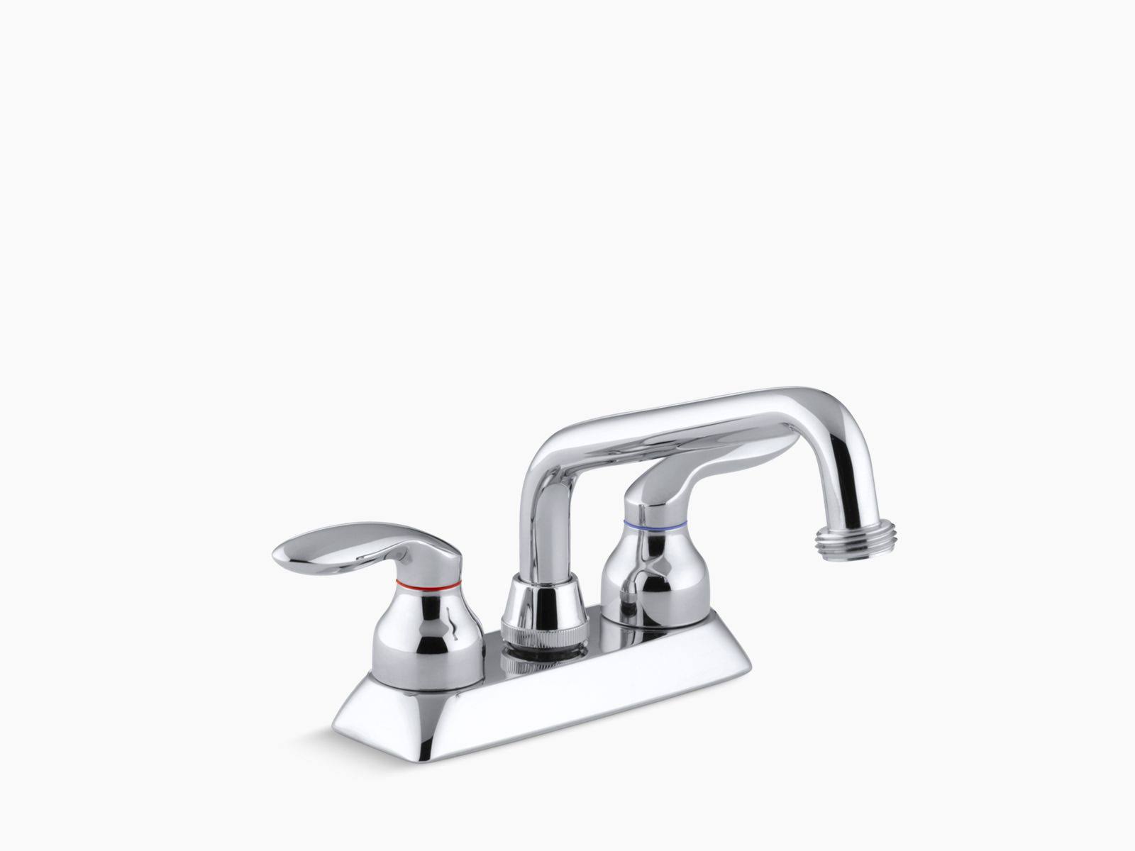 KOHLER K-15271-4-CP Coralais Laundry Sink Faucet, Polished Chrome