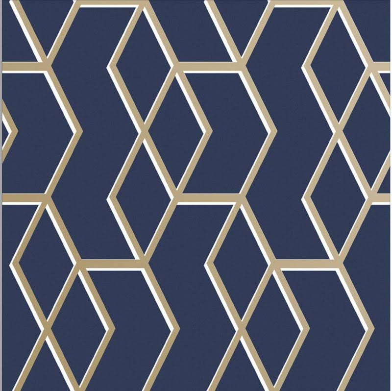 Graham u0026 Brown Archetype Navy u0026 Gold Wallpaper