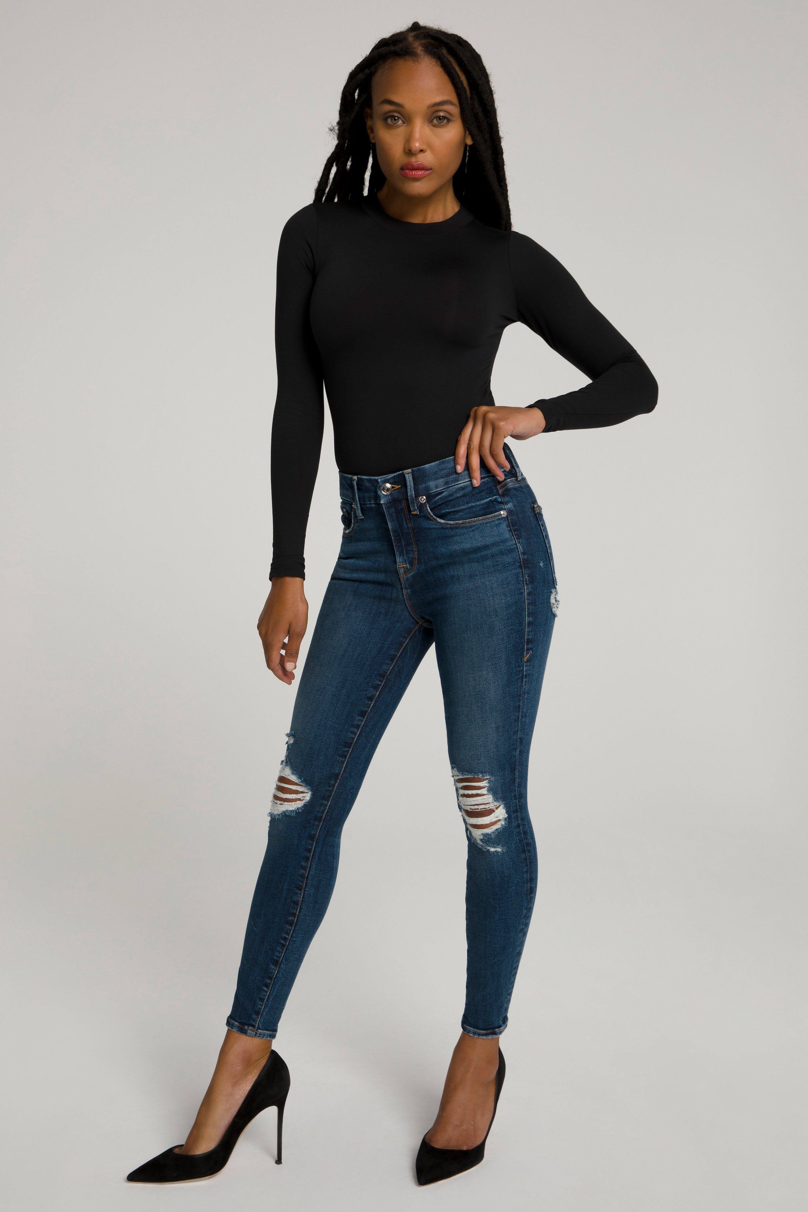 Good American Good Legs Crop Jeans Blue505 0