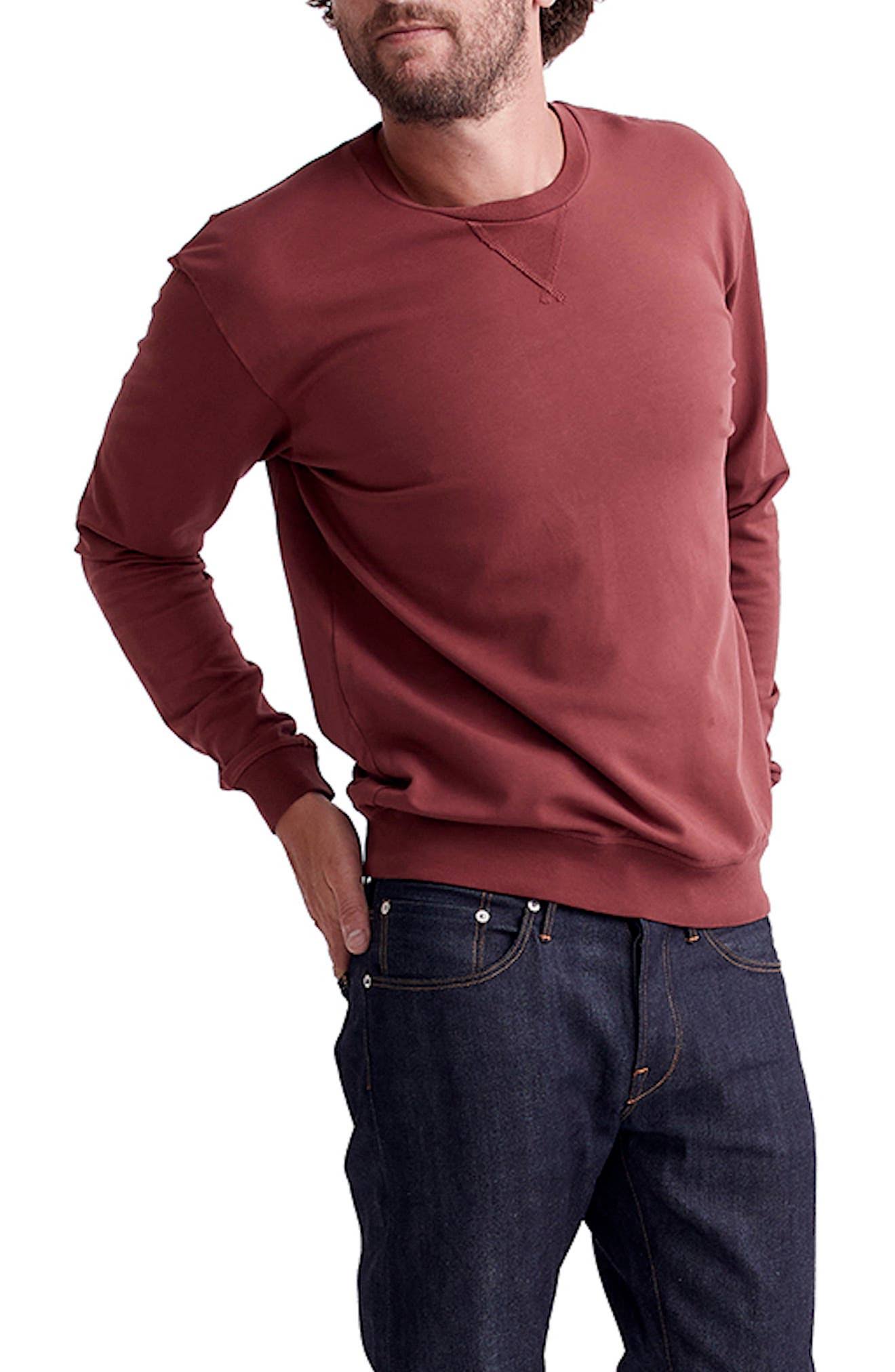 Men&s Goodlife Slim Micro Terry Crewneck Sweatshirt